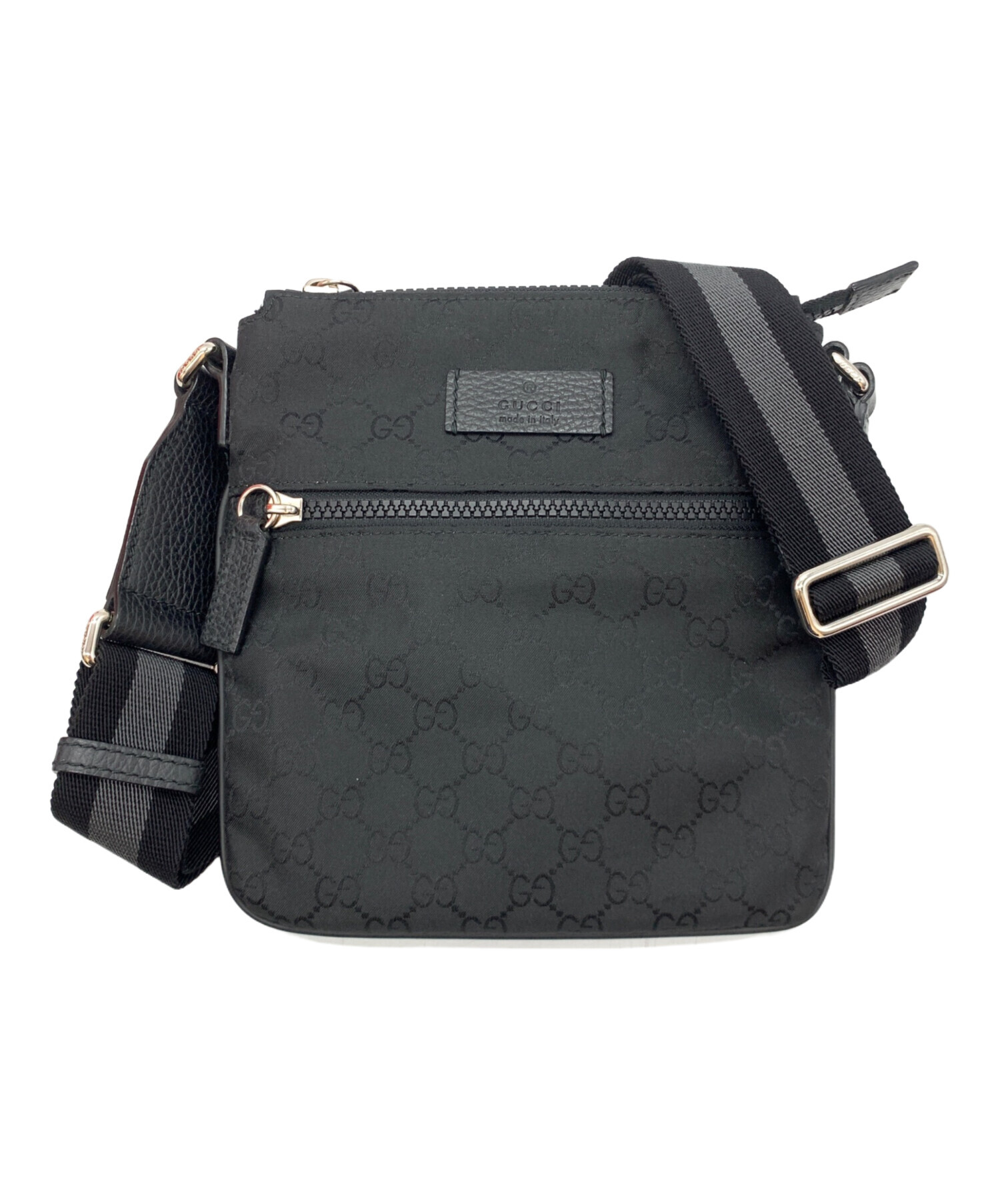 未使用【GUCCI】 GGパターン ショルダーバッグ 中古・古着通販】GUCCI (グッチ) GGショルダーバッグ ブラック