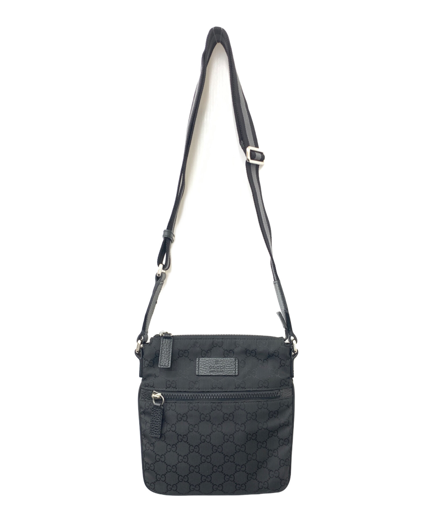 中古・古着通販】GUCCI (グッチ) GGショルダーバッグ ブラック