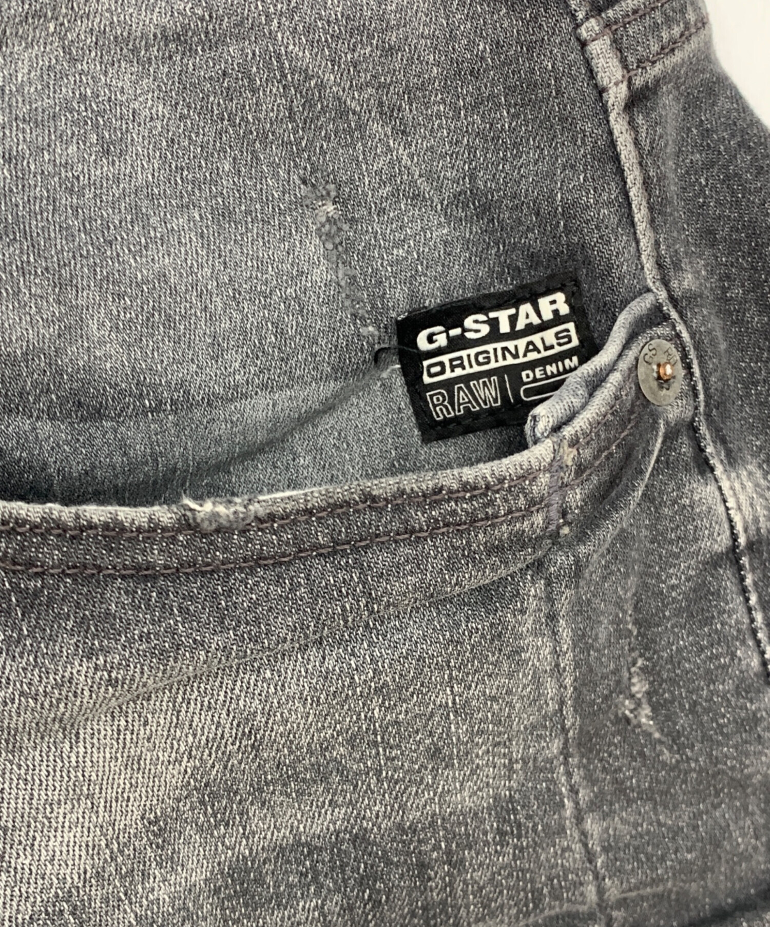 中古・古着通販】G-STAR RAW (ジースターロゥ) デニムパンツ グレー