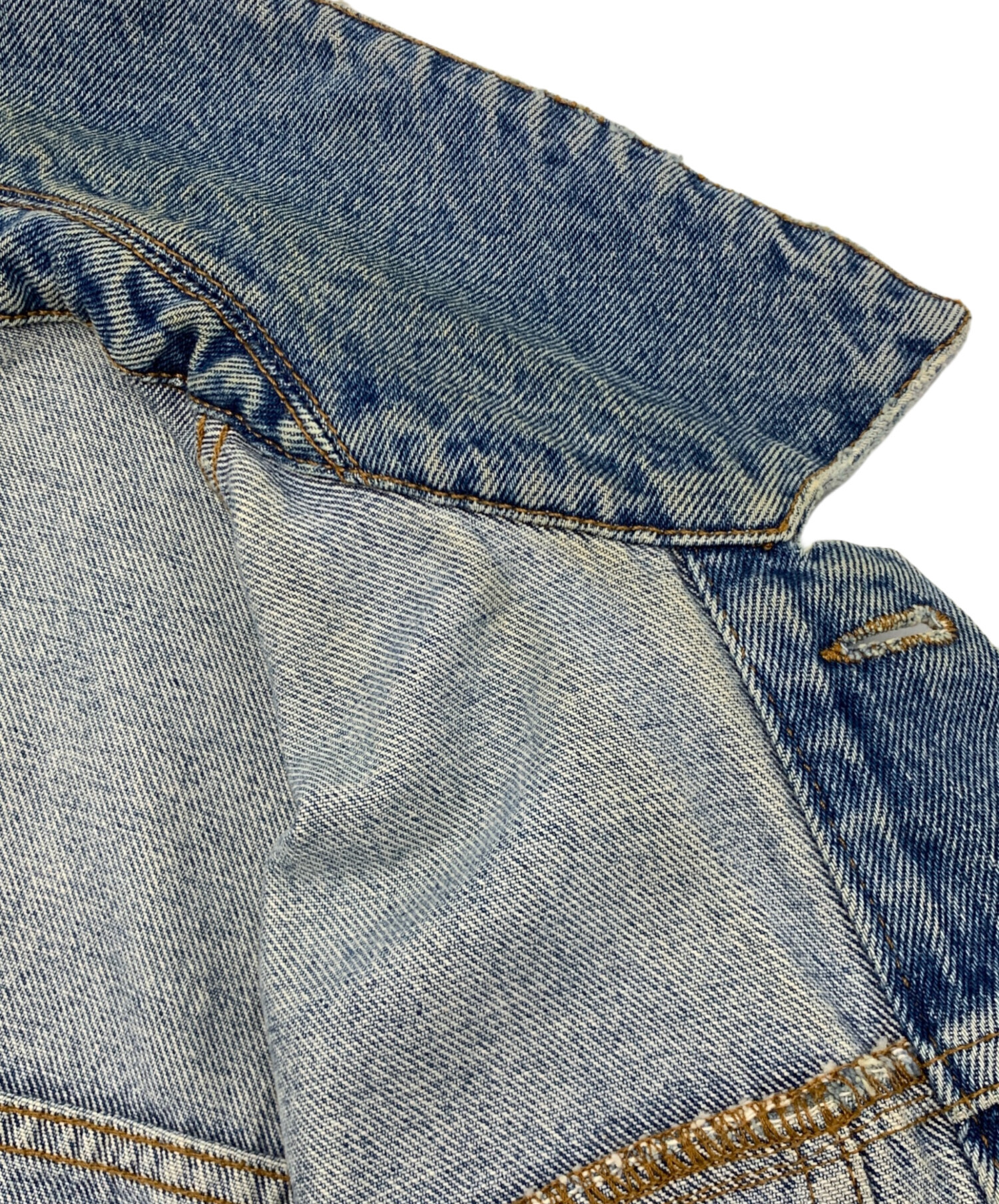 MSGM デニムケープ　ジャケット 中古・古着通販】MSGM (エムエスジーエム) ダメージスリーブデニム