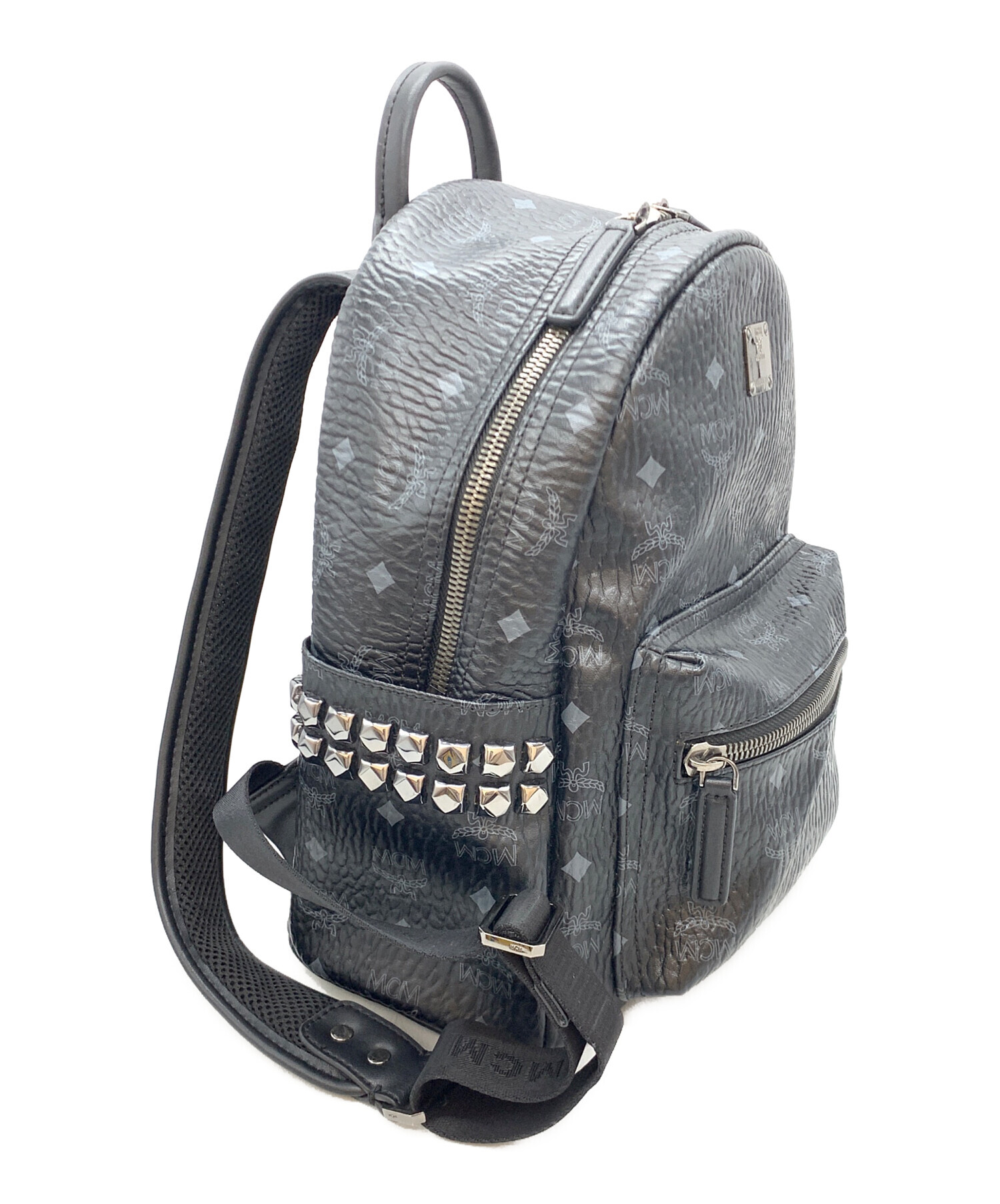中古・古着通販】MCM (エムシーエム) スタッズリュック ブラック