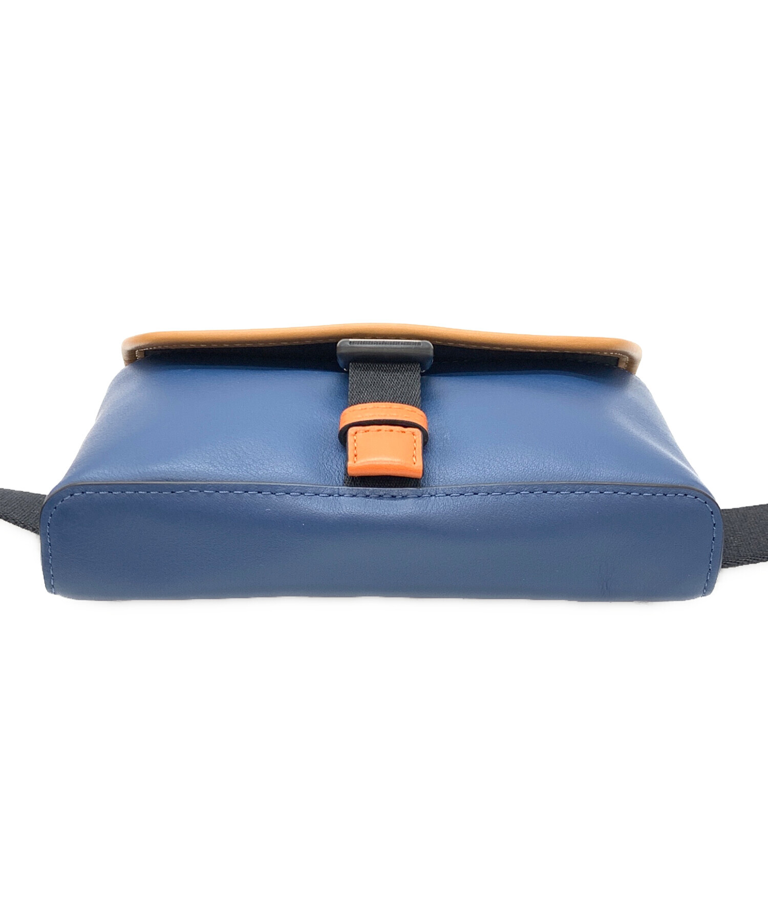 中古・古着通販】COACH (コーチ) ショルダーバッグ ブルー×ブラウン 