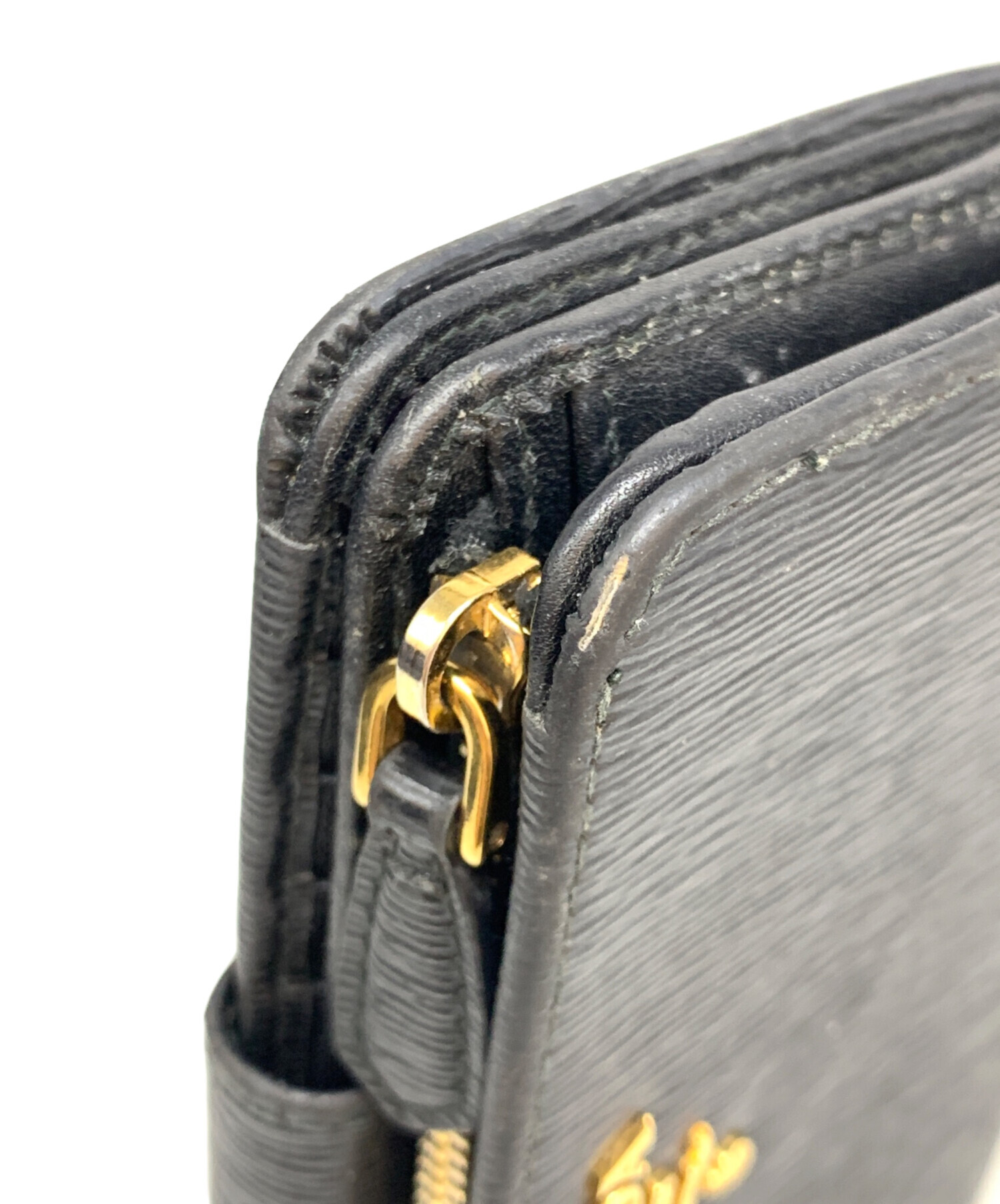 中古・古着通販】PRADA (プラダ) 2つ折り財布 サフィアーノ ブラック