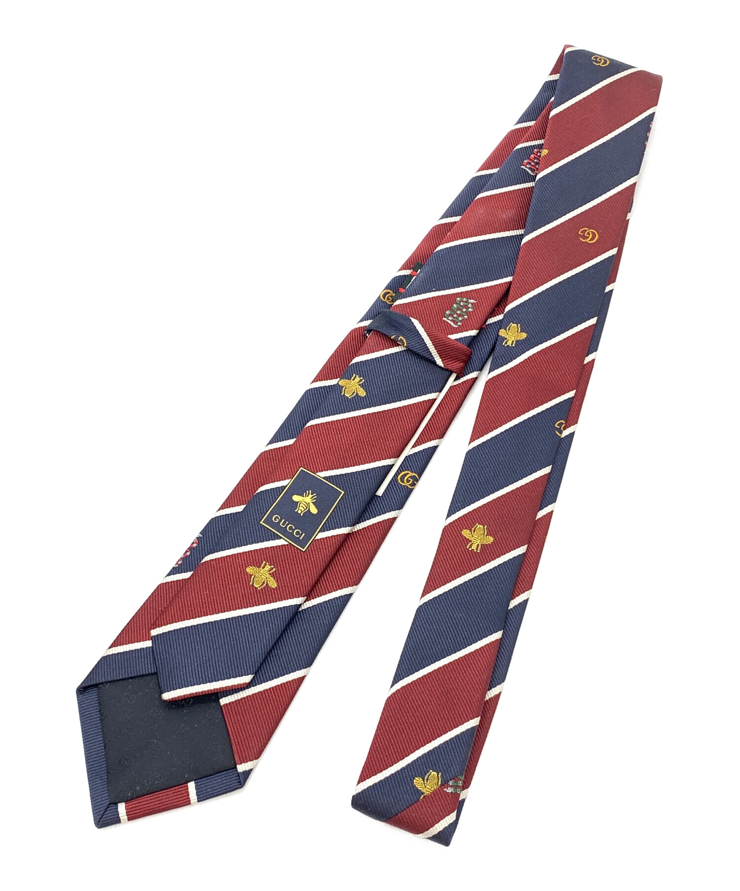 中古・古着通販】GUCCI (グッチ) ネクタイ SYMBOLS MOTIF ネイビー
