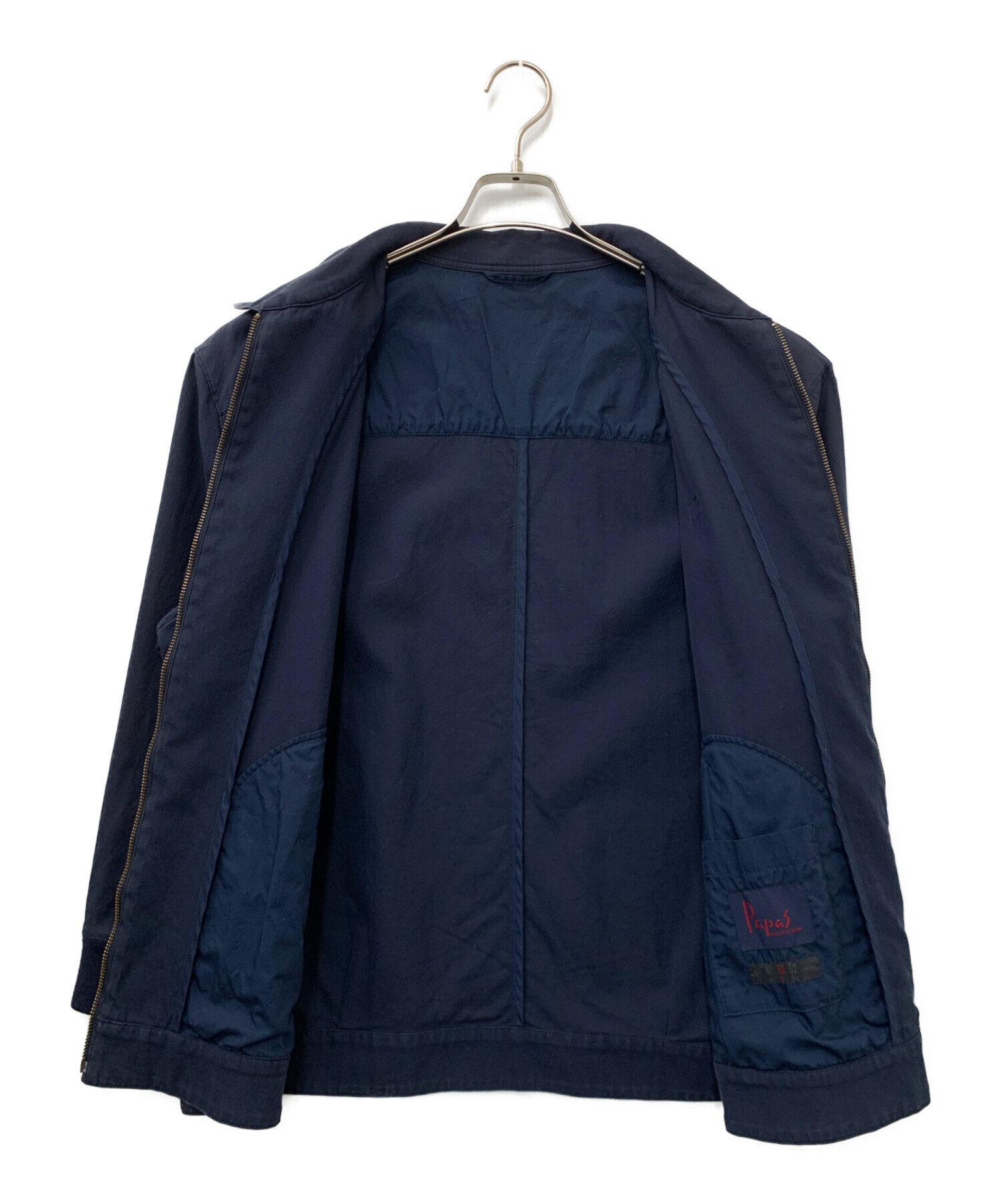 中古・古着通販】PAPAS (パパス) ジップジャケット ネイビー サイズ:L
