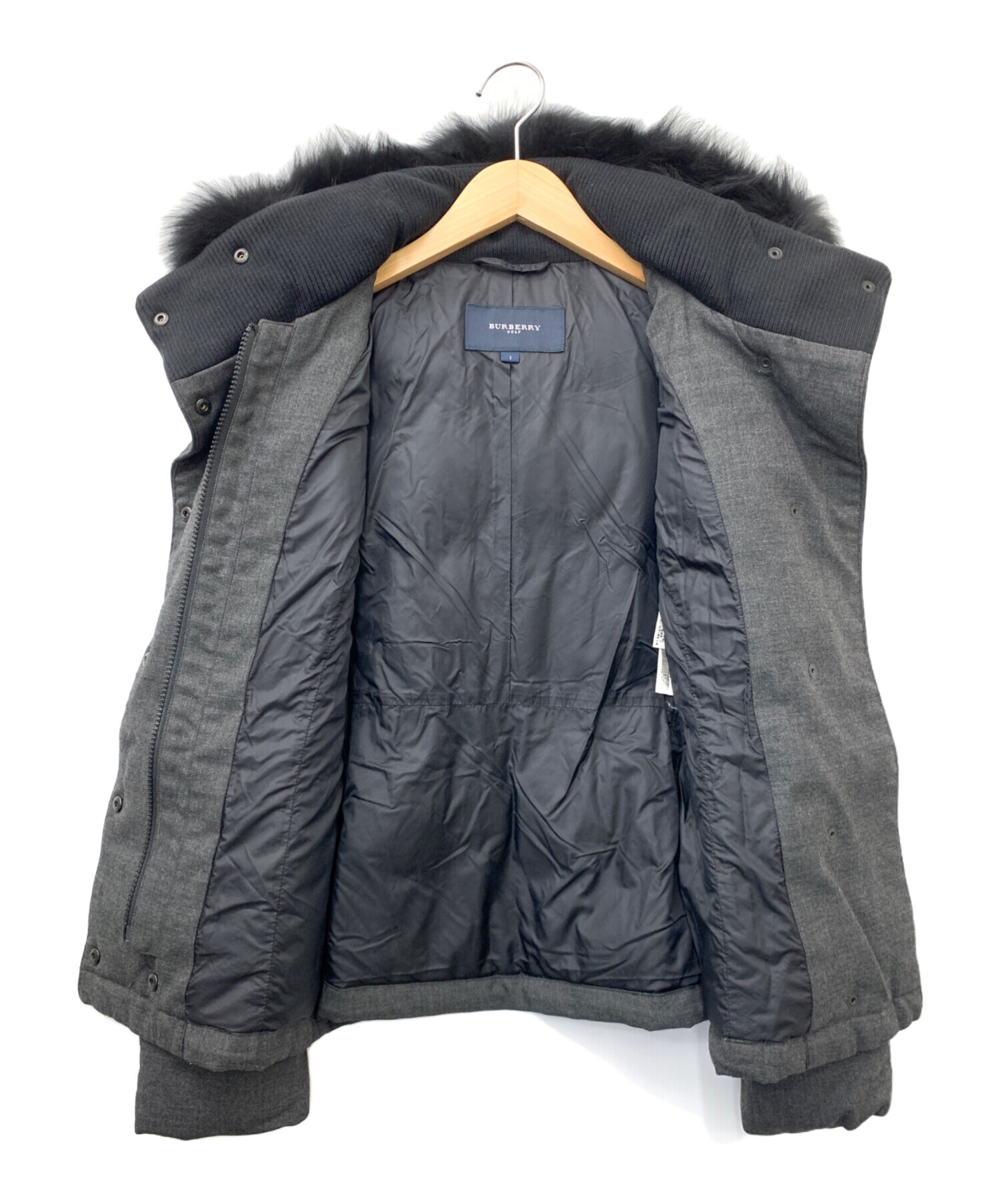 中古・古着通販】BURBERRY GOLF (バーバリーゴルフ) ファー ダウン 