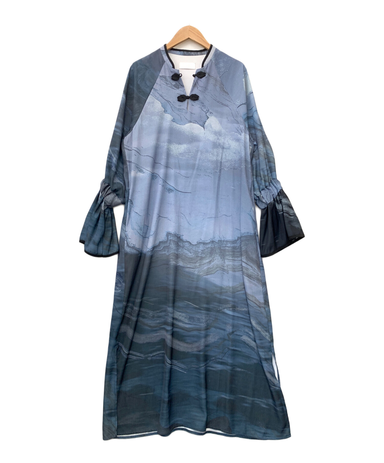 HARE ワンピース ブルー 未使用】HARE バイカラータックロング