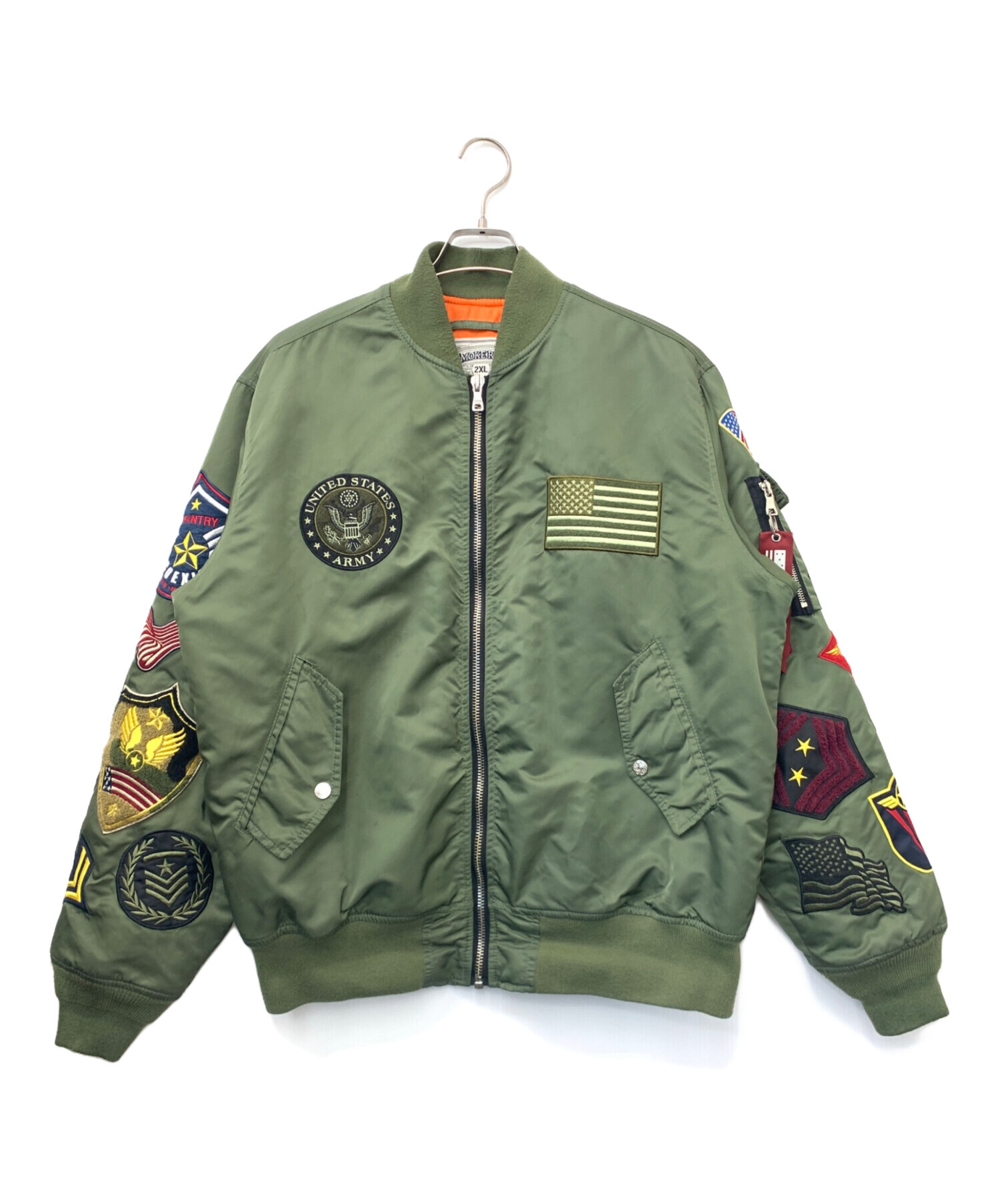 中古・古着通販】SMOKE RISE (スモークライズ) MA-1ジャケット カーキ 