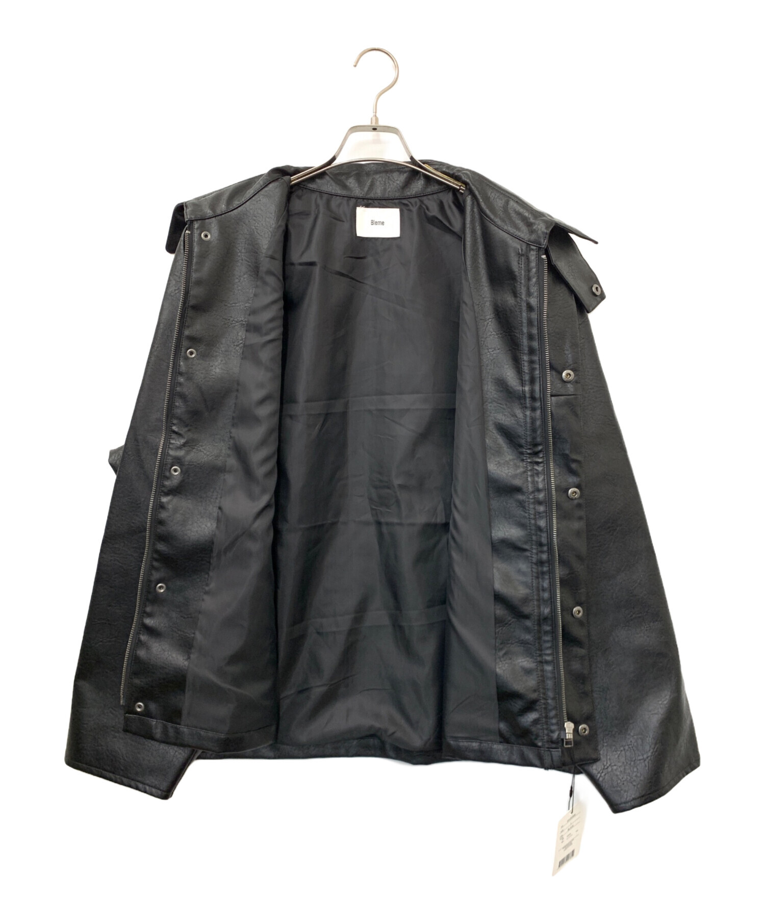 中古・古着通販】Bleme (ブレム) レザージャケット ブラック サイズ:L 