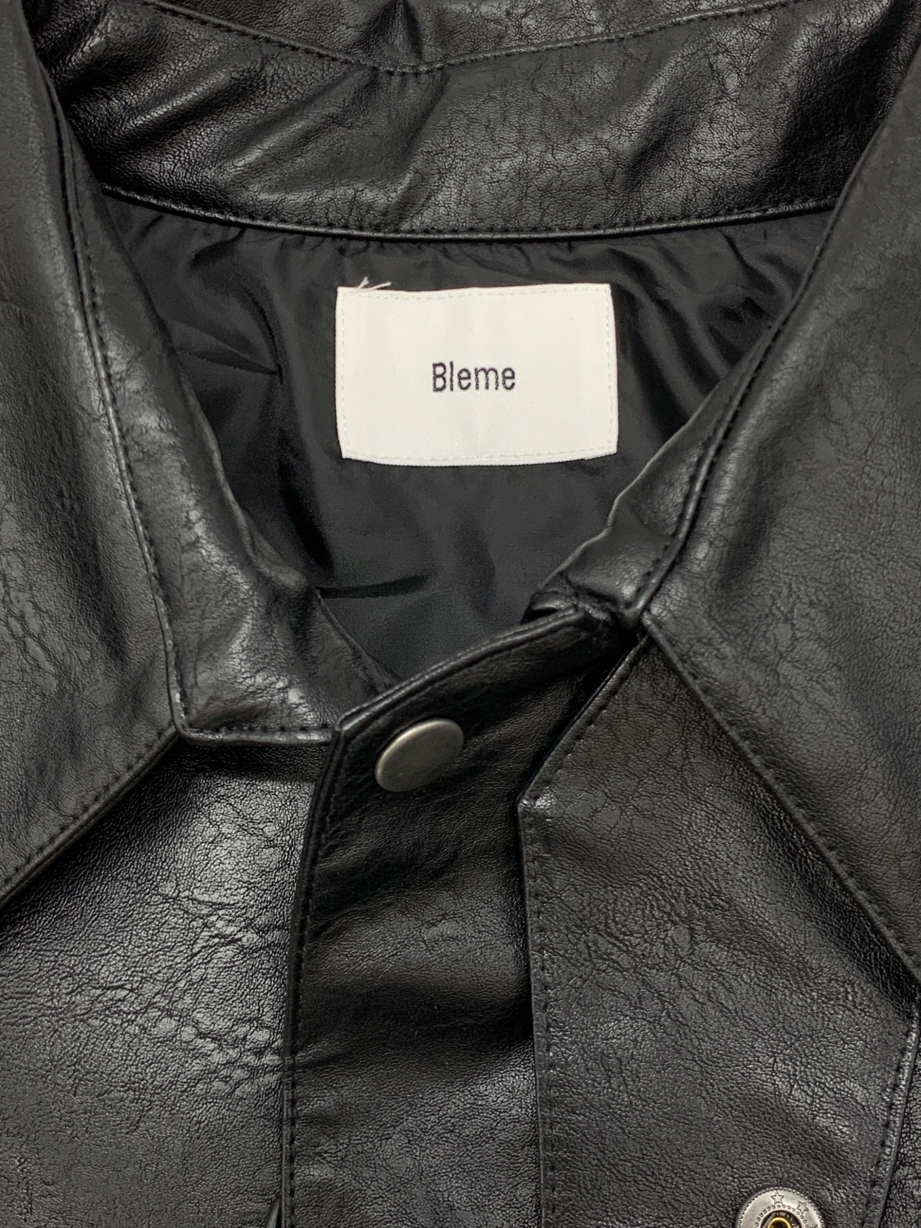 中古・古着通販】Bleme (ブレム) レザージャケット ブラック サイズ:L