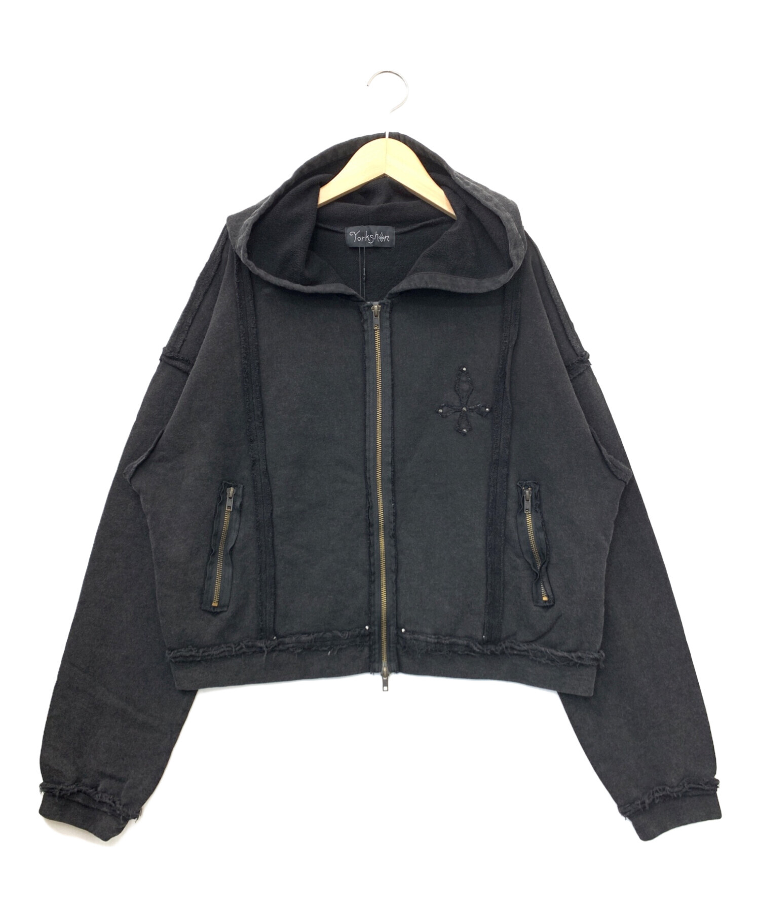 中古・古着通販】Yorkshin (ヨークシン) ジップパーカー ブラック 