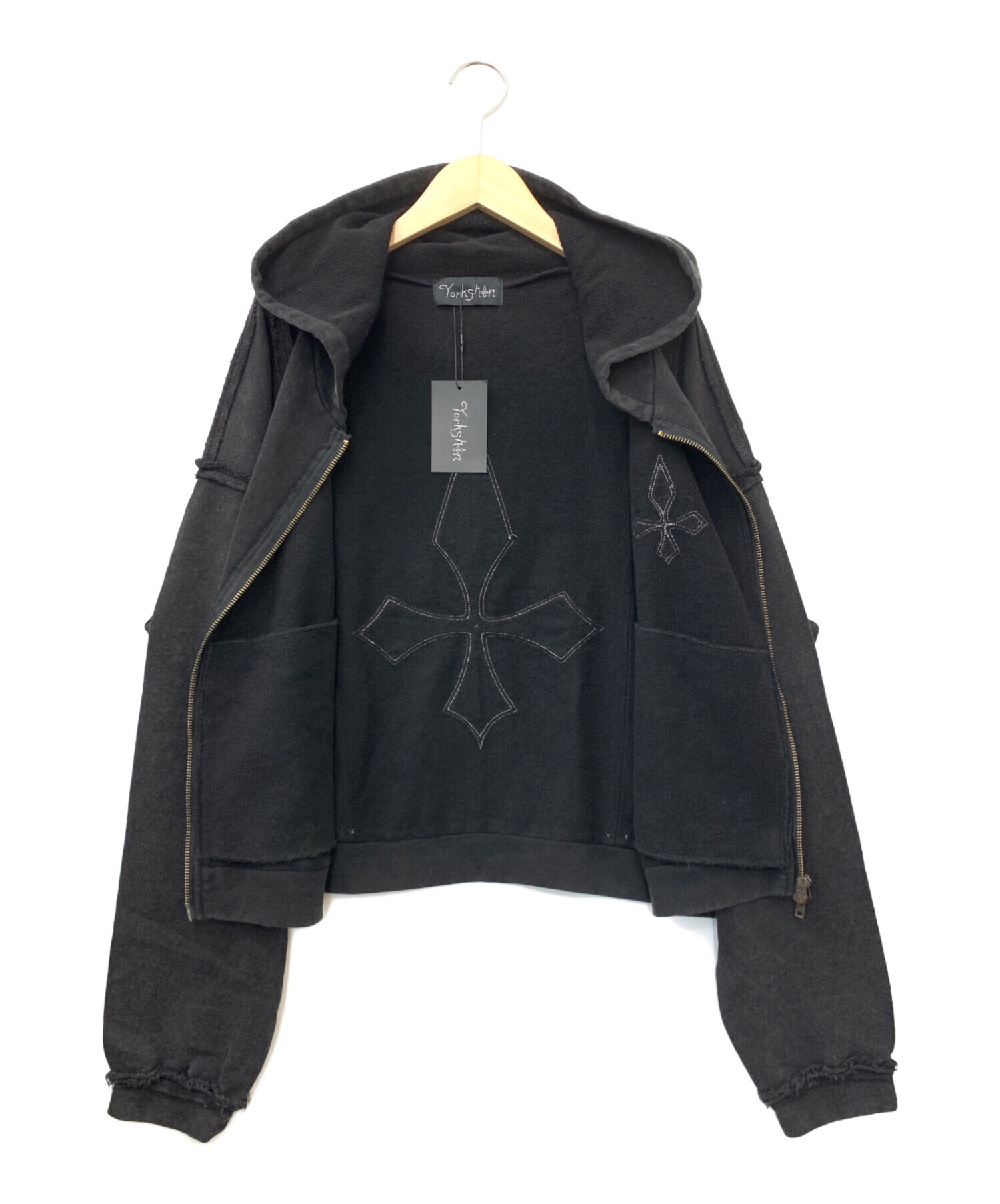 中古・古着通販】Yorkshin (ヨークシン) ジップパーカー ブラック 