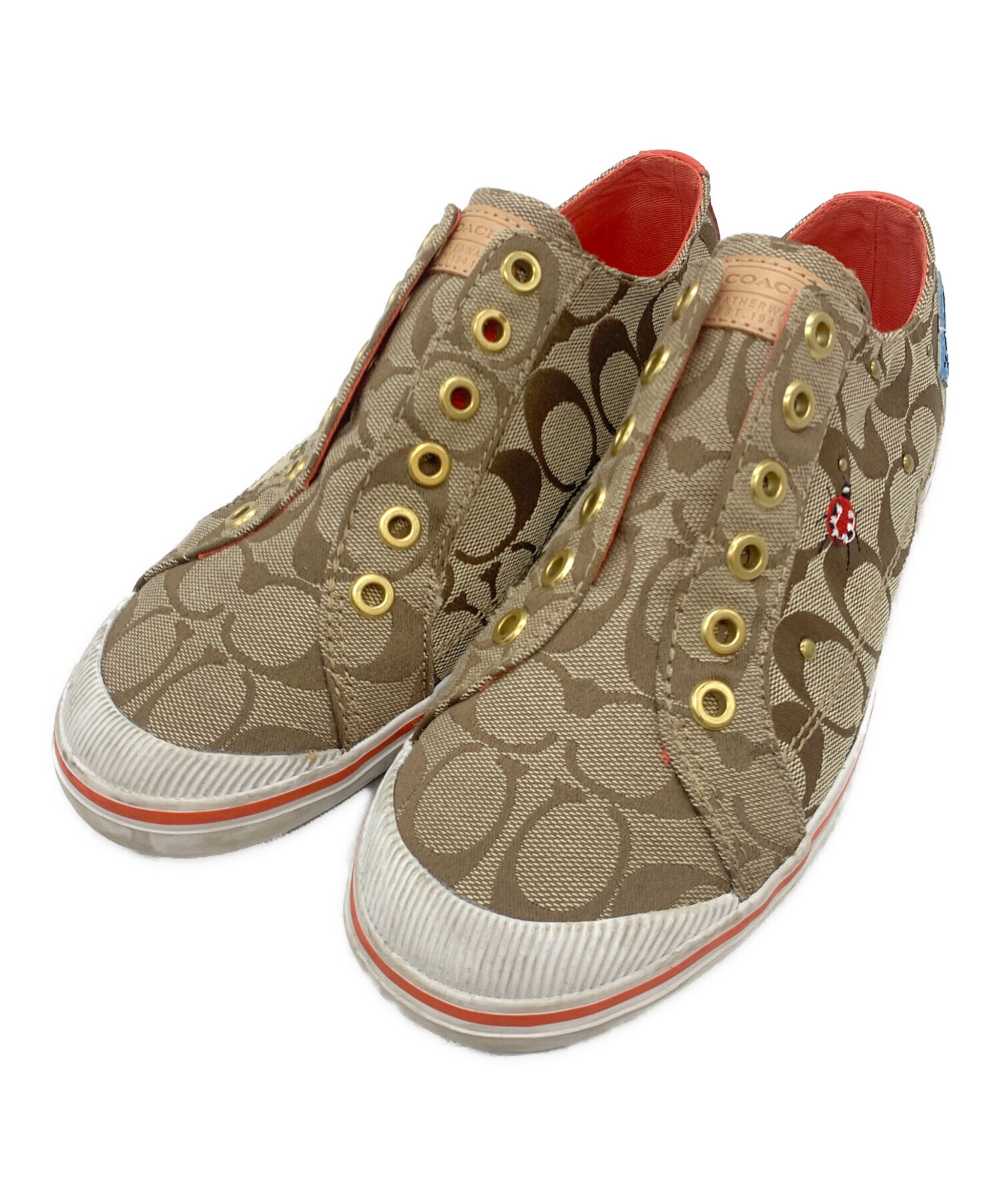中古・古着通販】COACH (コーチ) ローカットスニーカー ブラウン 