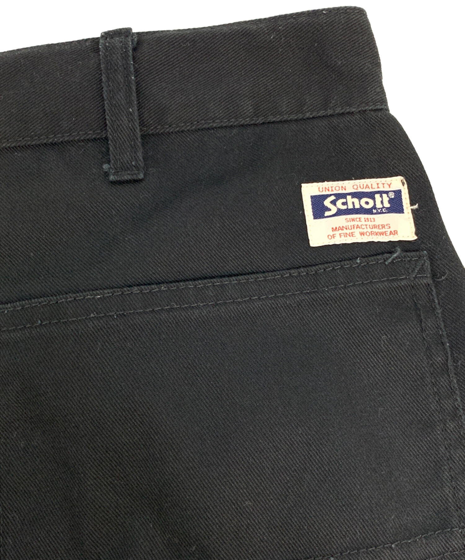 中古・古着通販】Schott (ショット) TC PAINTER PANTS ブラック サイズ 