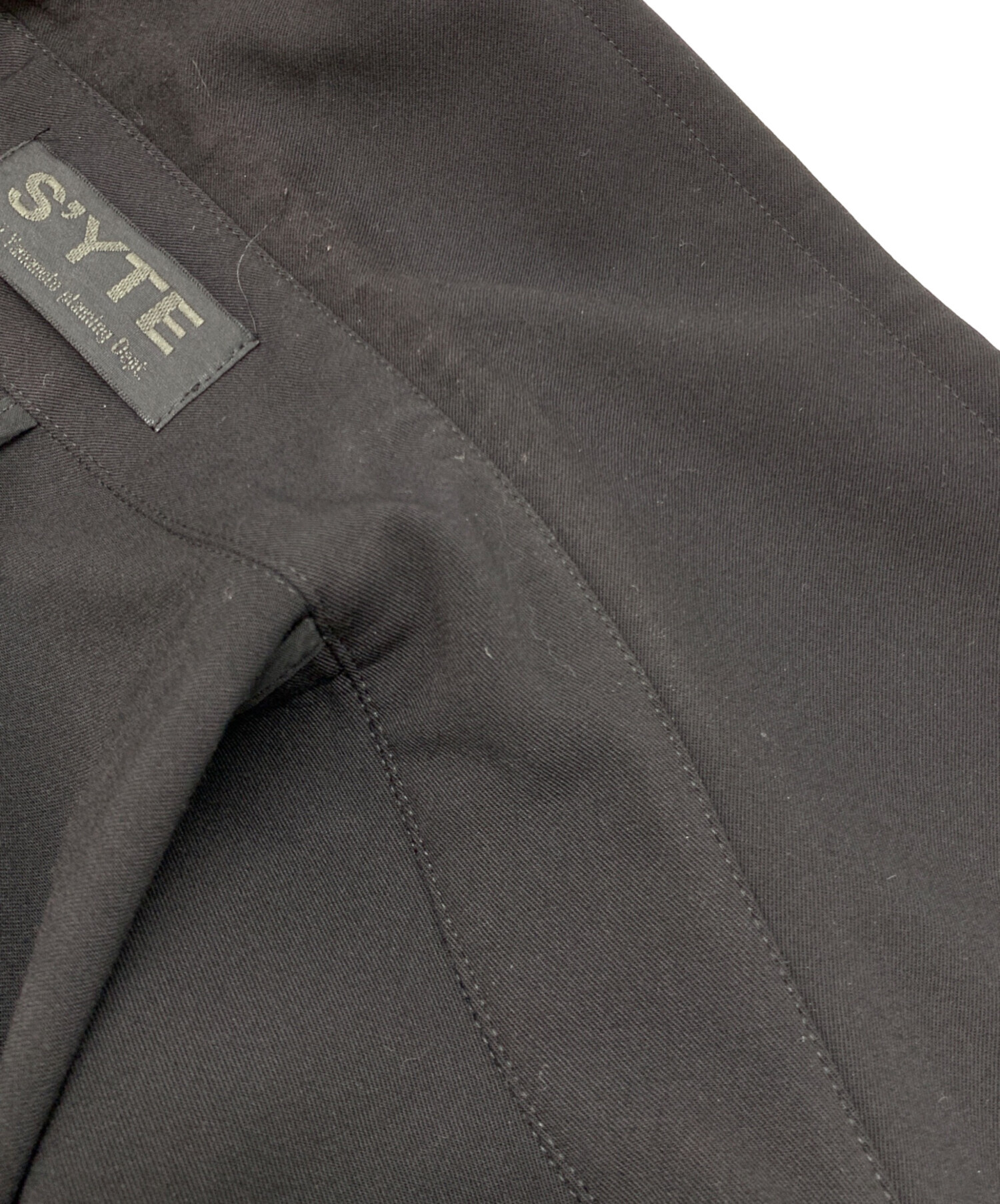 中古・古着通販】s'yte (サイト) ドローストリングコート ブラック