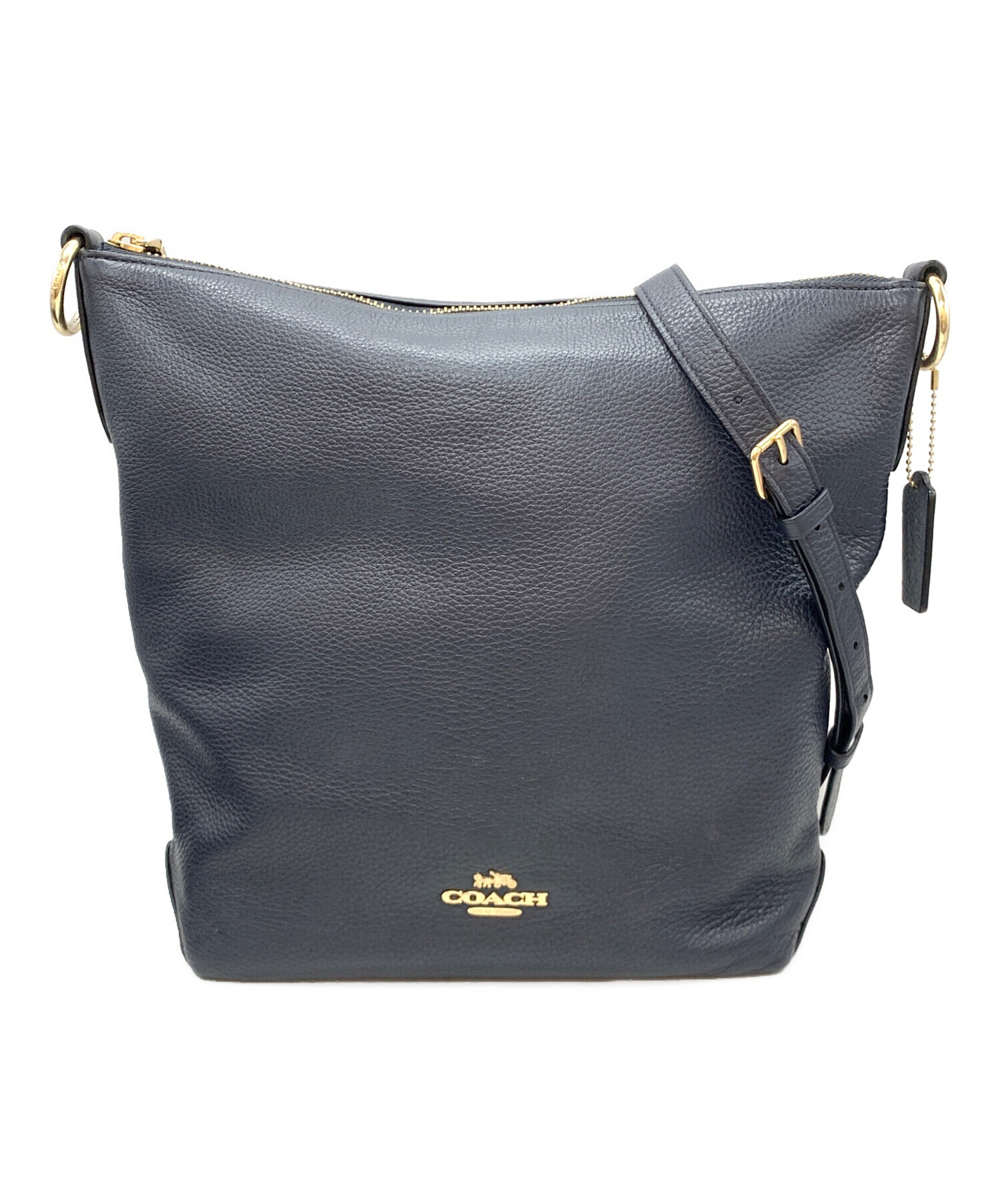 COACH 2way ショルダーバッグ ネイビー 中古・古着通販】COACH (コーチ) 2WAYショルダーバッグ ネイビー