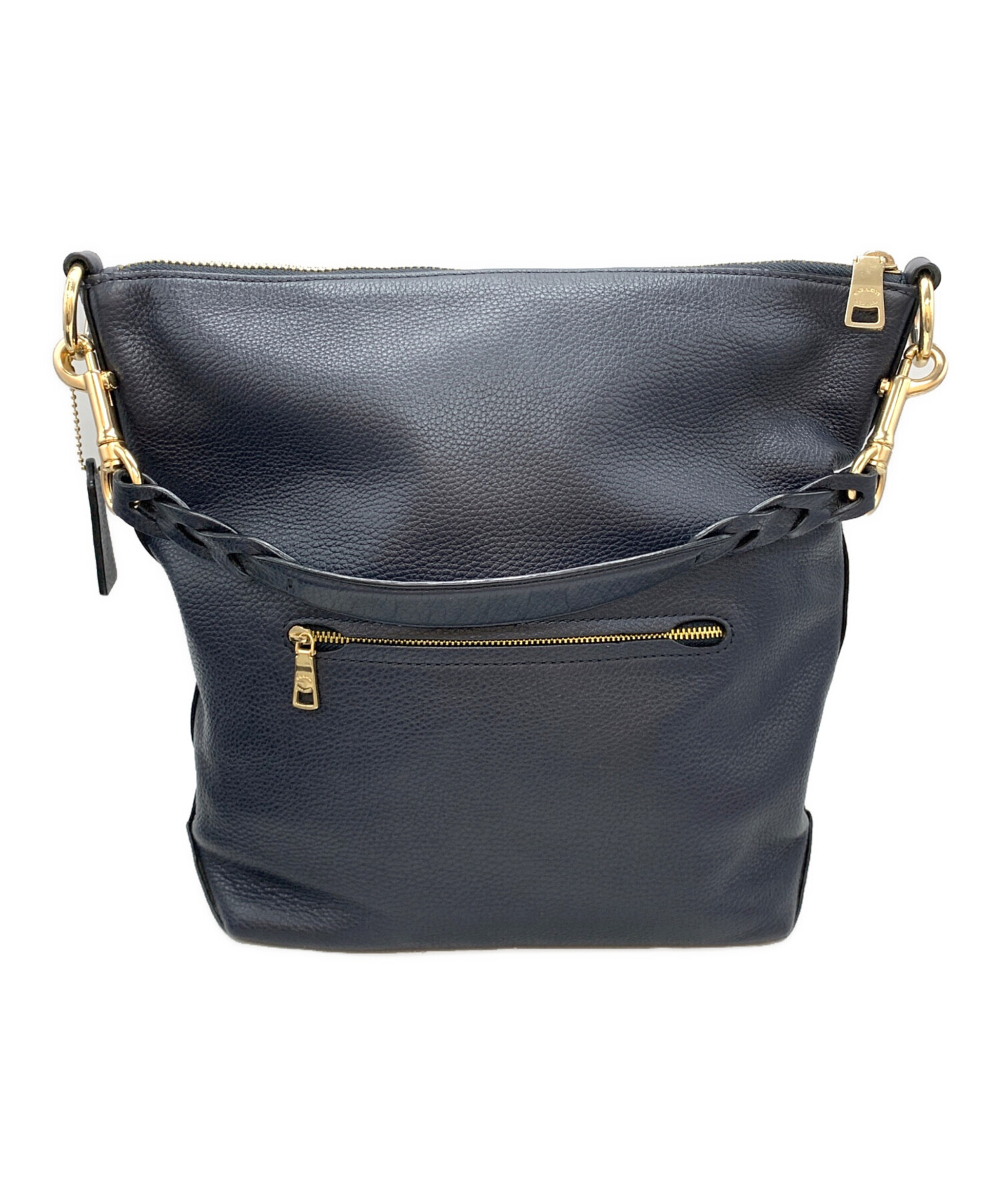 COACH 2way ショルダーバッグ ネイビー 中古・古着通販】COACH (コーチ) 2WAYショルダーバッグ ネイビー