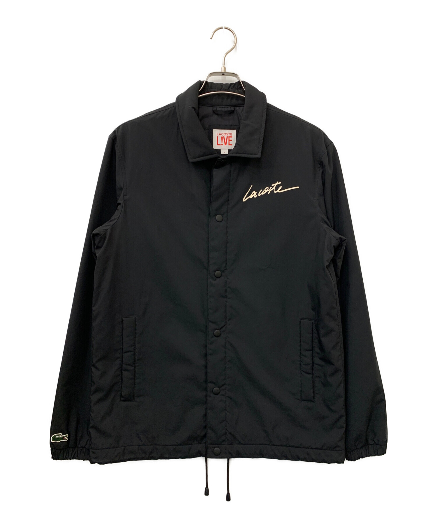 美品 LACOSTE LIVE ブラック コーチジャケット Lサイズ 中綿 ロゴ 中古・古着通販】LACOSTE (ラコステ) コーチジャケット ブラック