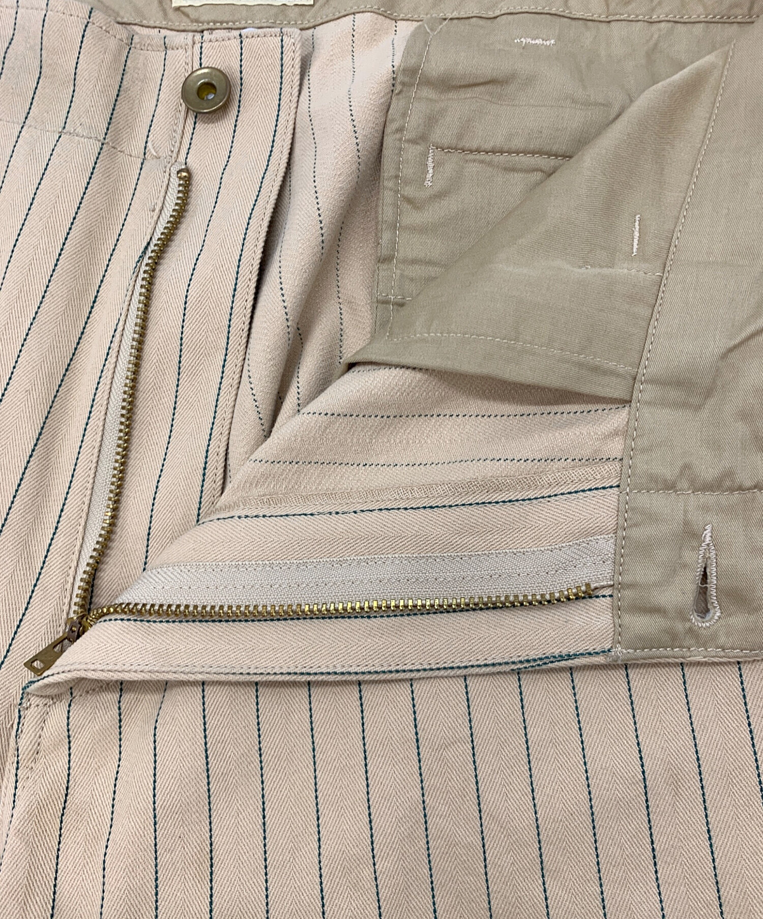 中古・古着通販】Schott (ショット) STRIPE FRISCO PANTS ベージュ