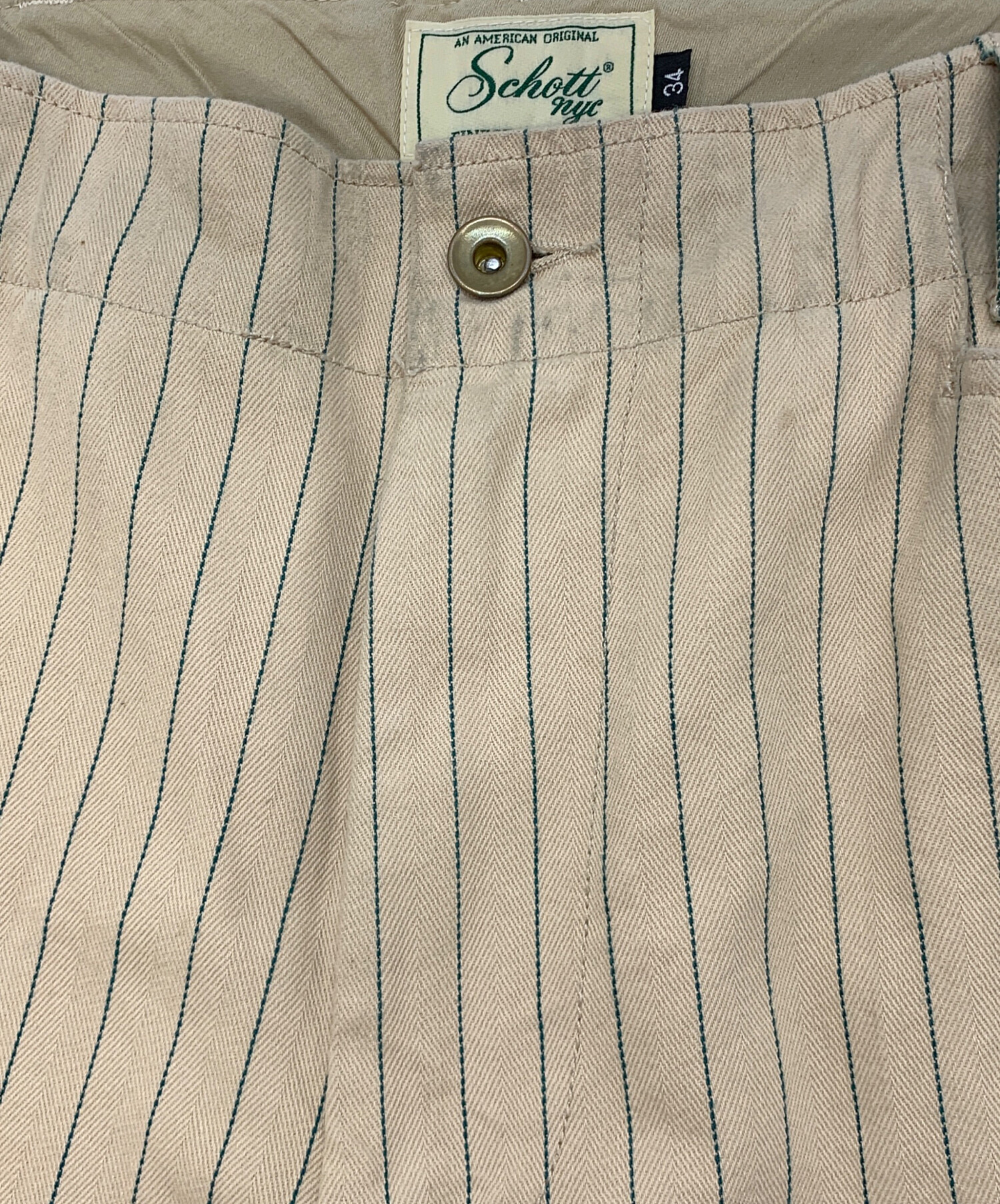 中古・古着通販】Schott (ショット) STRIPE FRISCO PANTS ベージュ