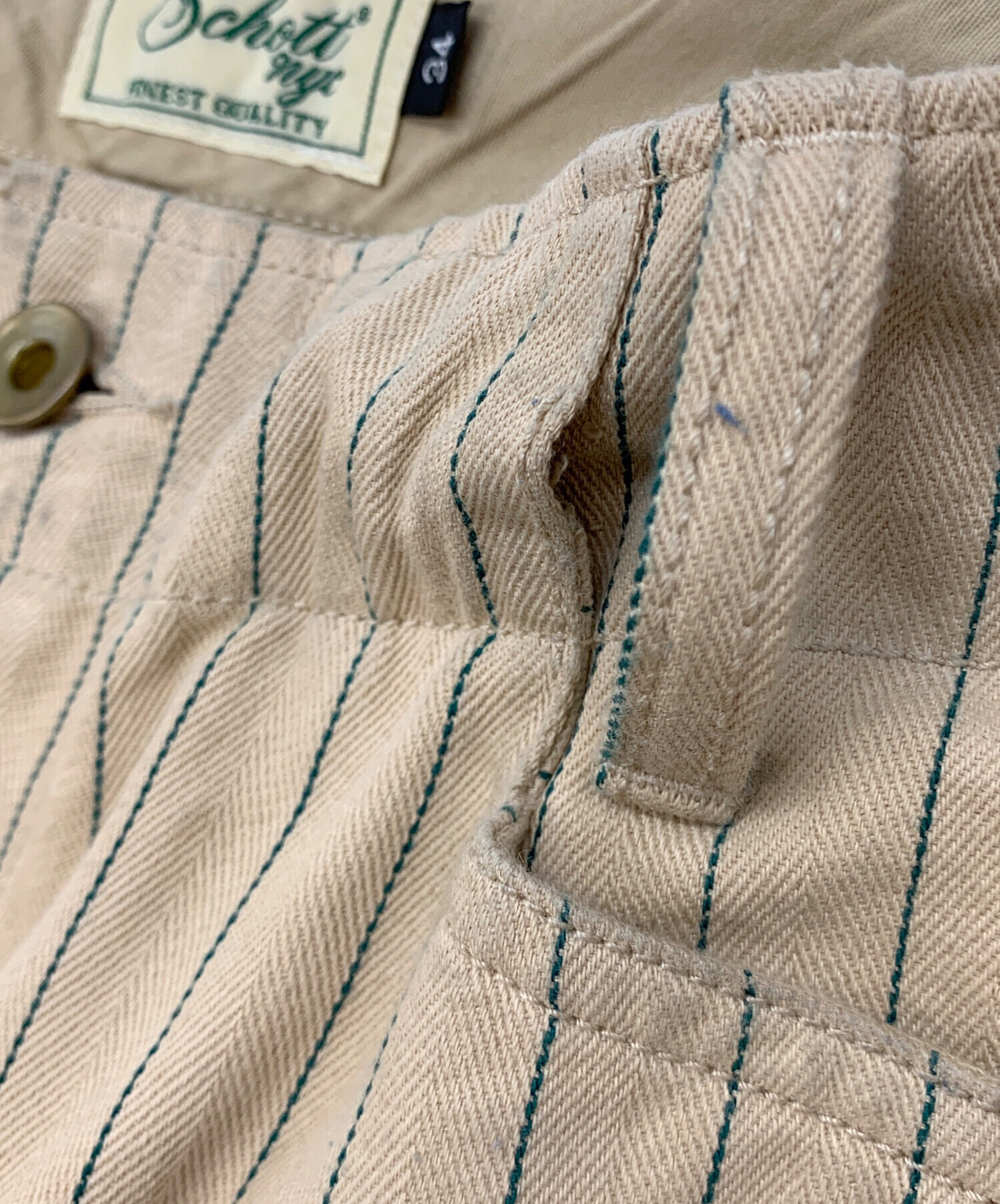 中古・古着通販】Schott (ショット) STRIPE FRISCO PANTS ベージュ