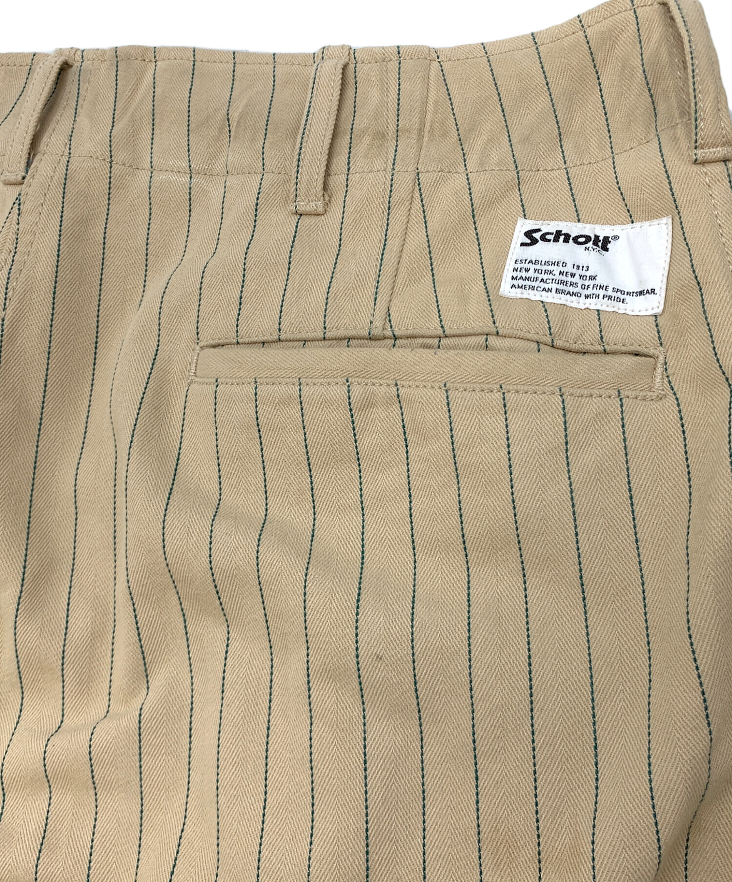 中古・古着通販】Schott (ショット) STRIPE FRISCO PANTS ベージュ