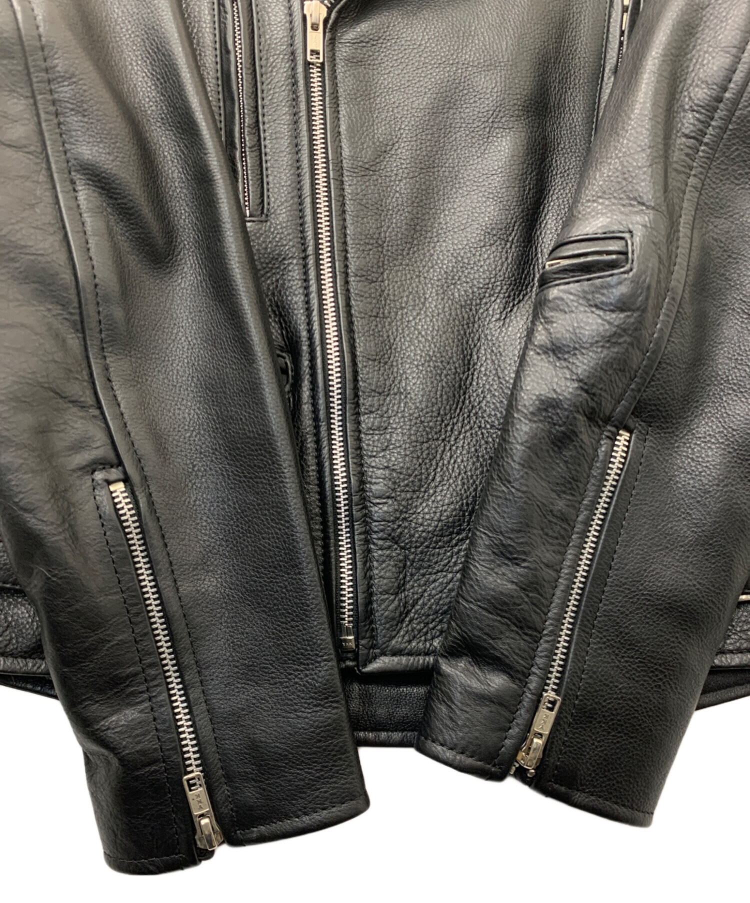 中古・古着通販】RHENIUM (レニウム) ダブルライダースジャケット