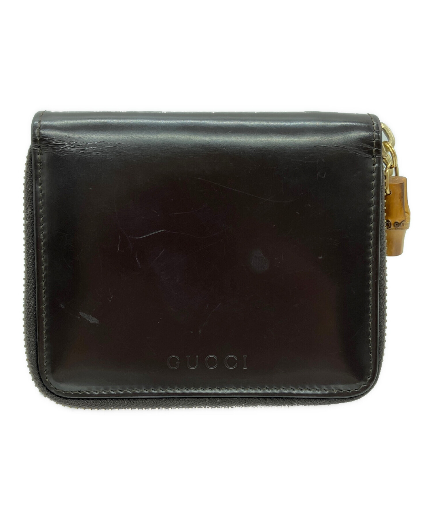 中古・古着通販】GUCCI (グッチ) ラウンドファスナー財布 ブラウン