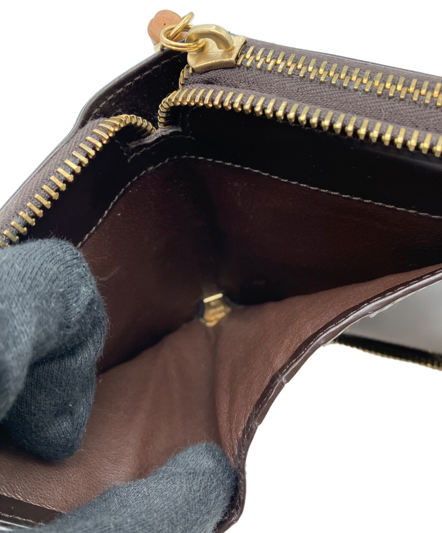 中古・古着通販】GUCCI (グッチ) ラウンドファスナー財布 ブラウン