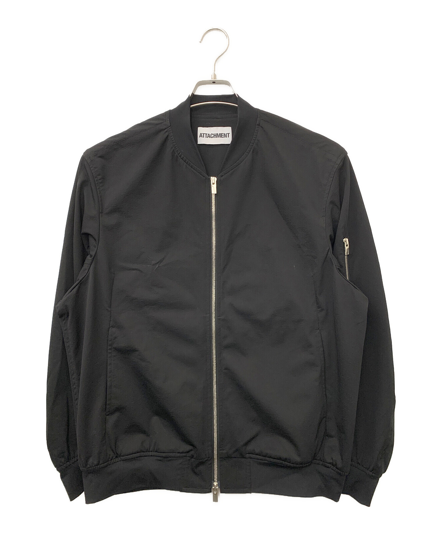 ATTACHMENT ブラック ジャケット サイズ2 日本製 絹混】ATTACHMENT 