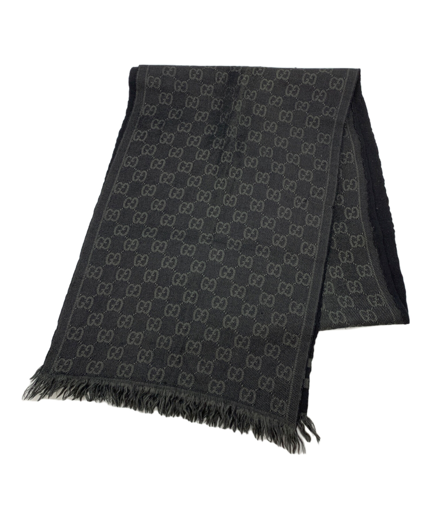 GUCCI ストール 新品・未使用 中古・古着通販】GUCCI (グッチ) ストール ブラック×グレー｜ブランド