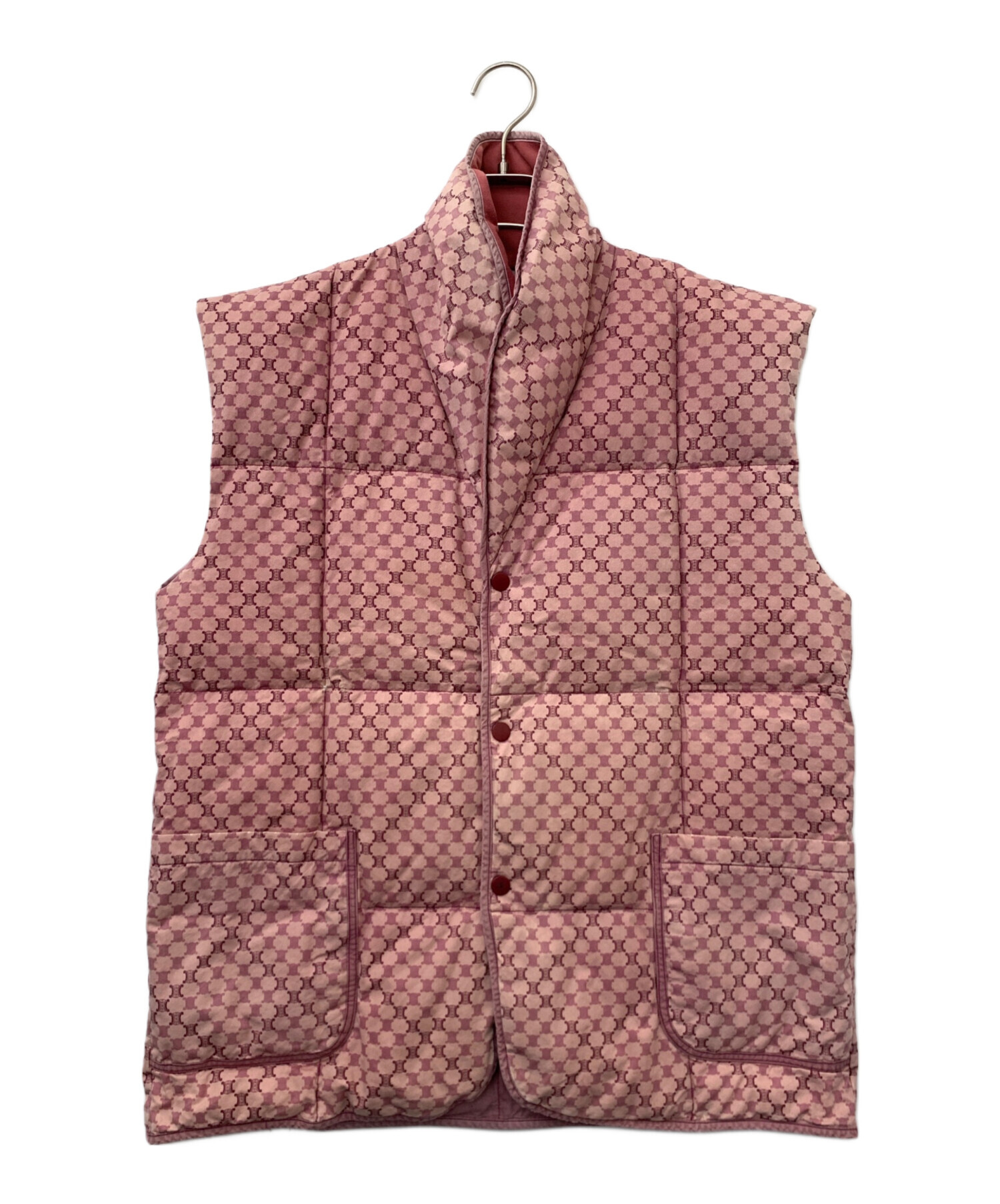 中古・古着通販】CELINE (セリーヌ) ダウンベスト ピンク サイズ