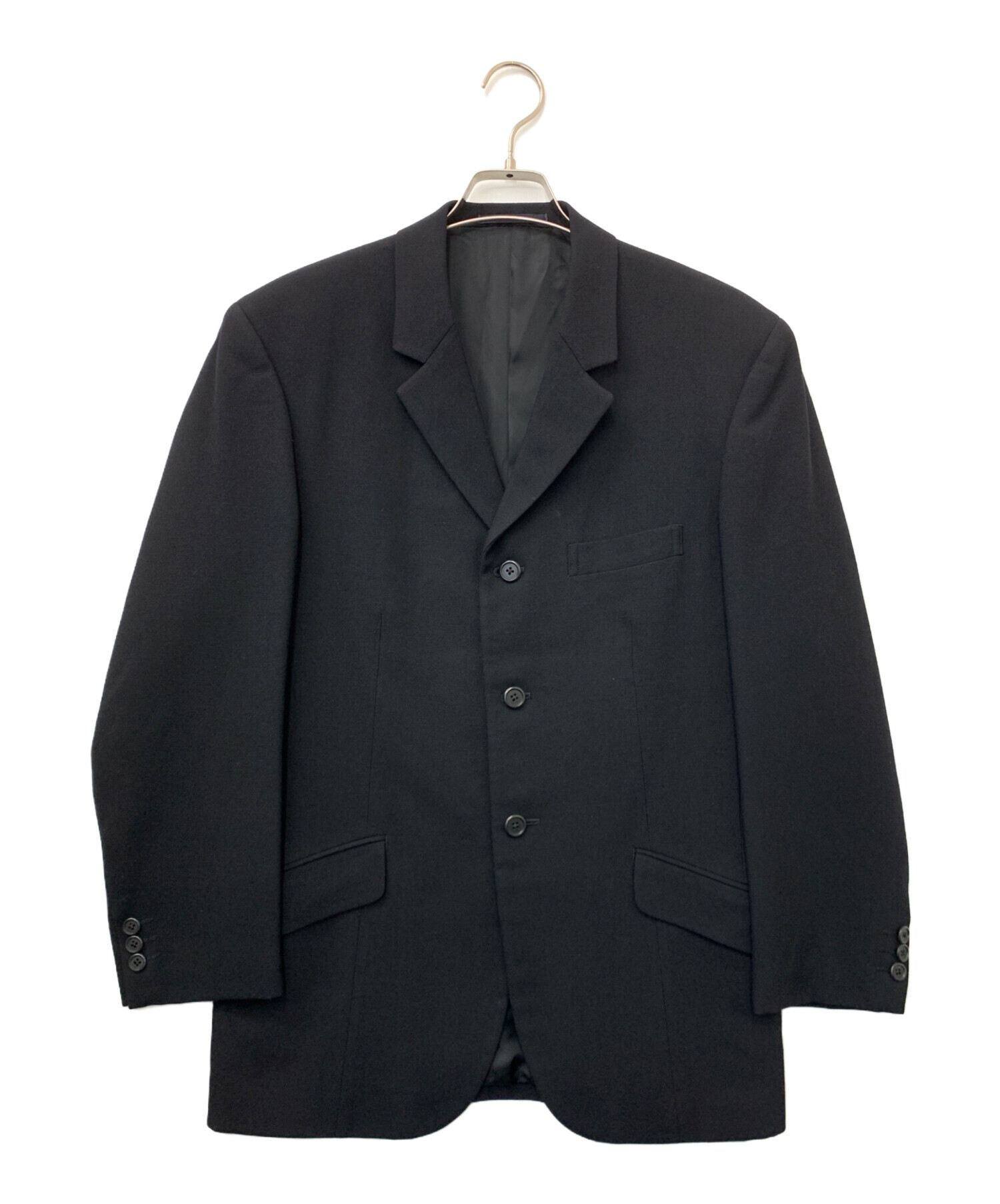 90's Y's for men ワイズ　3B テーラードジャケット ブラック 中古・古着通販】Y'S for men (ワイズフォーメン) 3Bテーラード