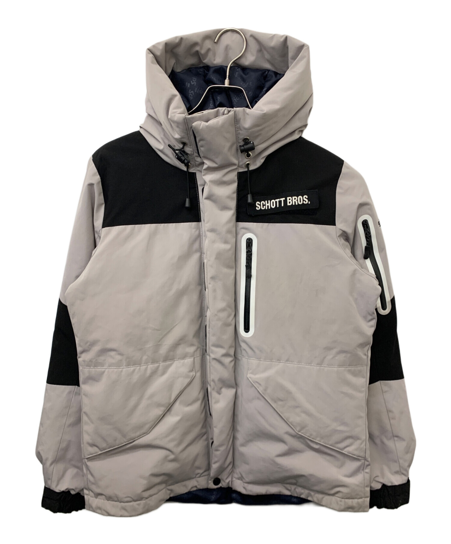 中古・古着通販】Schott (ショット) ツートンダウンパーカー グレー