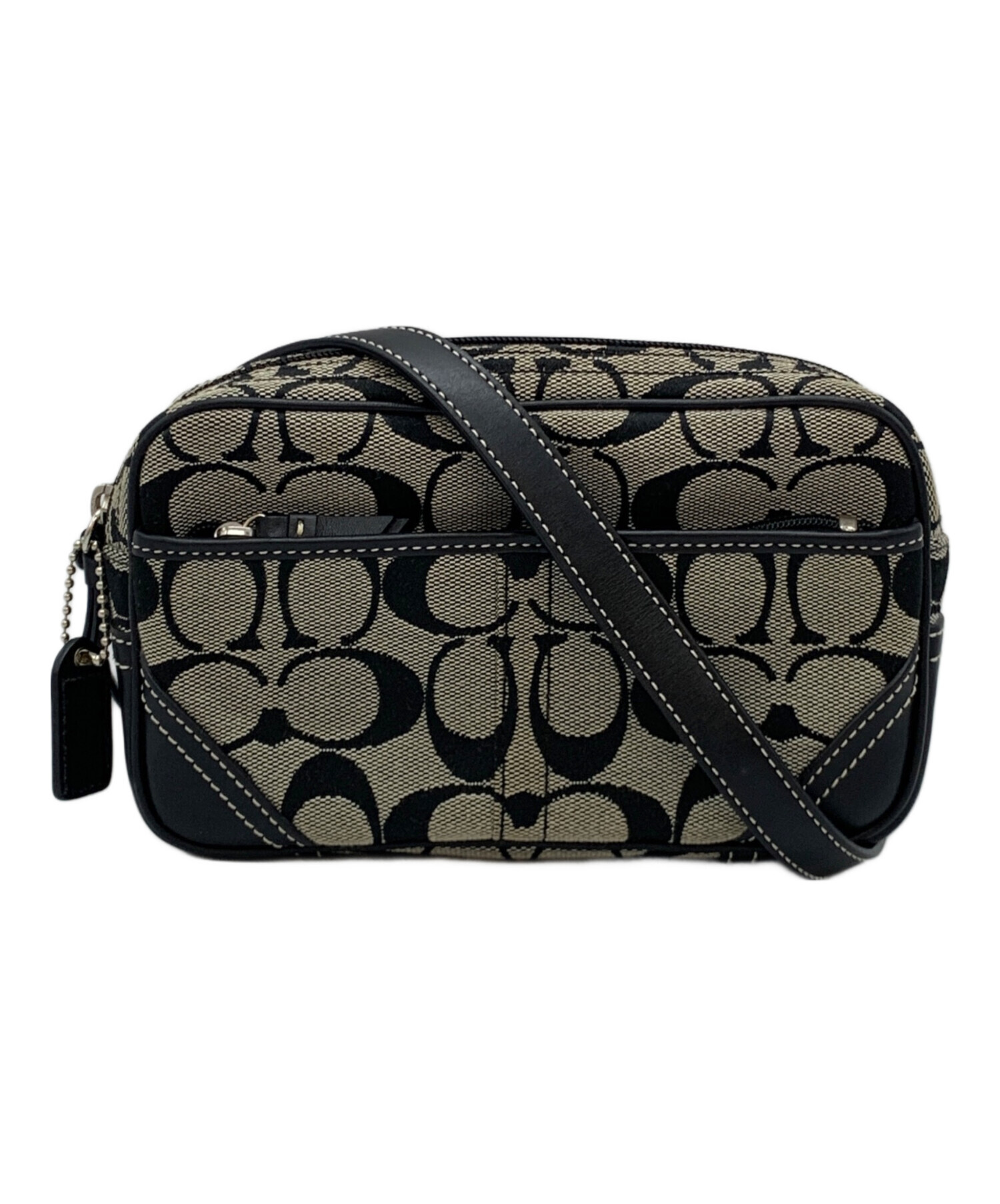 中古・古着通販】COACH (コーチ) ウエストポーチ ベージュ×ブラック 