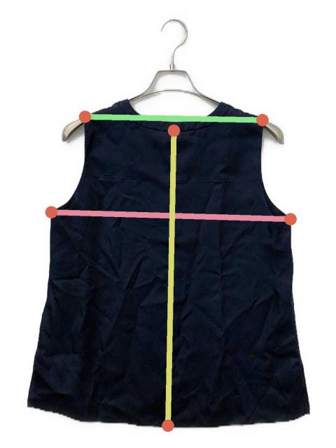 中古・古着通販】theory (セオリー) ノースリーブブラウス ネイビー