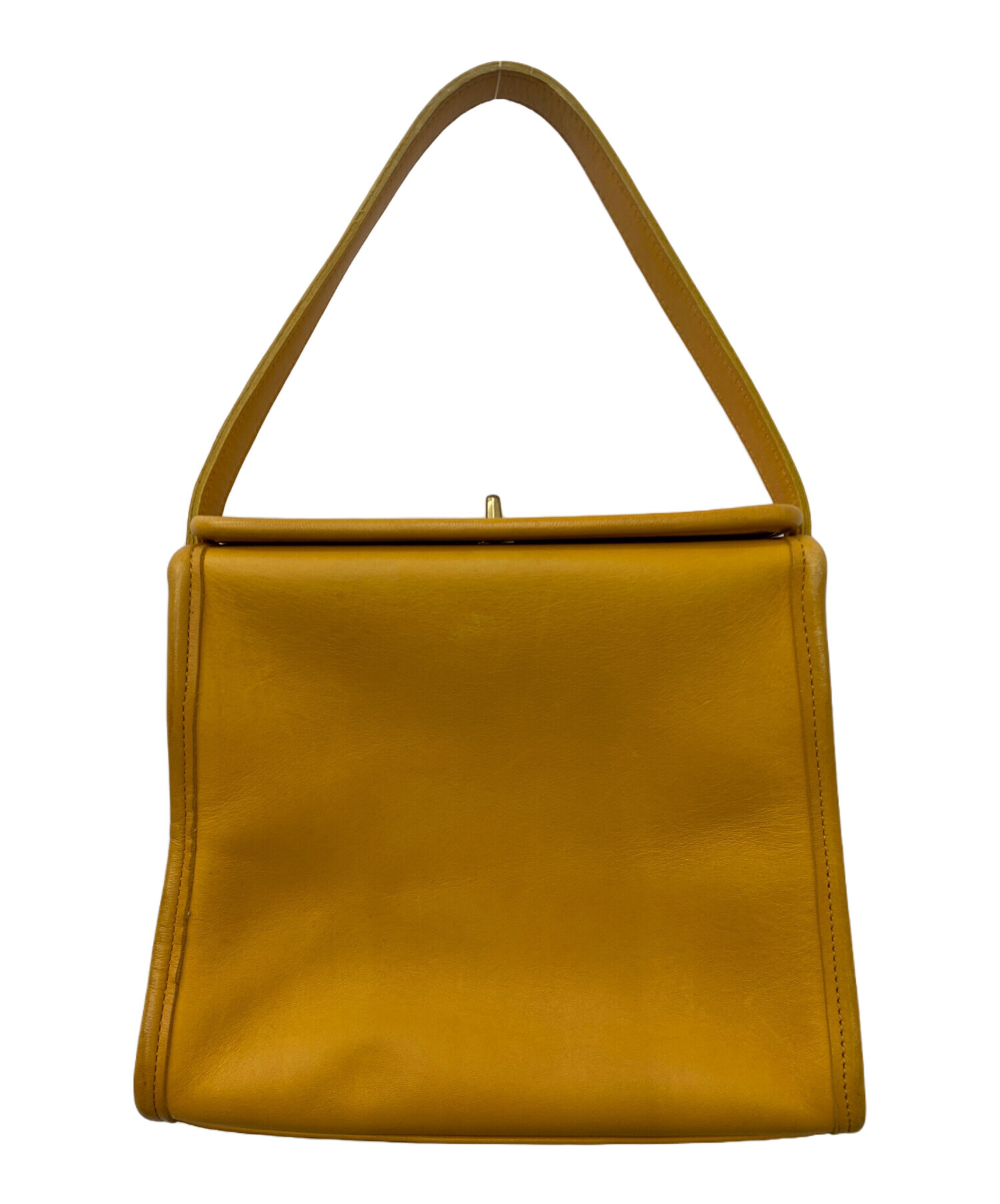 中古・古着通販】COACH (コーチ) ターンロックハンドバッグ イエロー