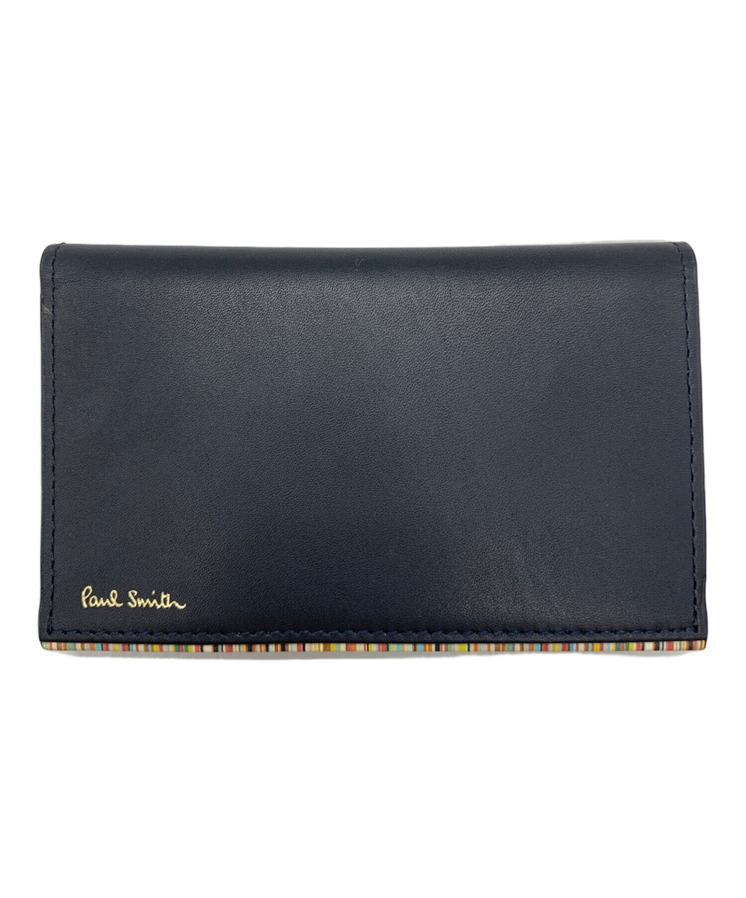 ポール・スミス ケース ネイビー 未使用品 純正紙袋付き】ポールスミス Paul Smith カードケース 名刺入れ メンズ