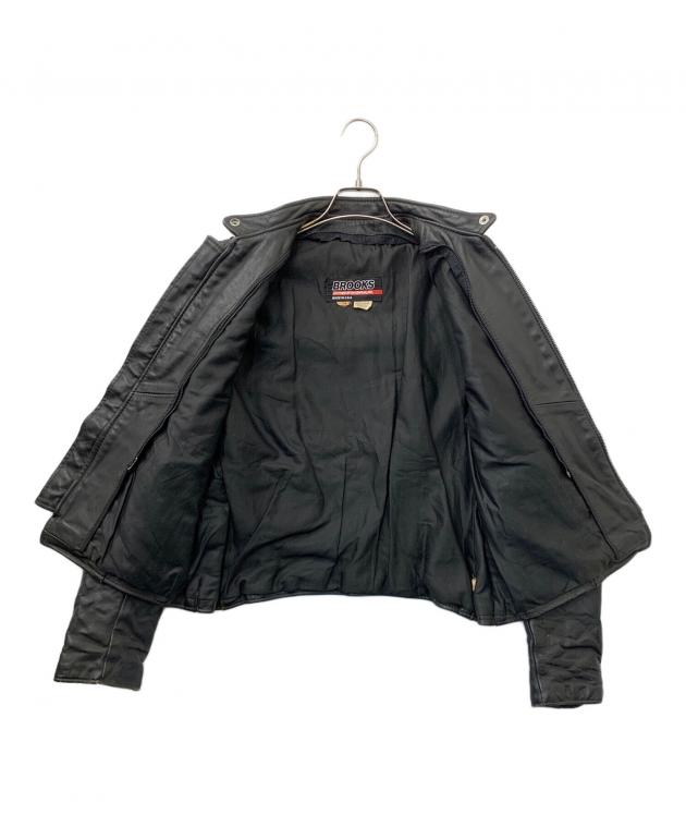 中古・古着通販】BROOKS (ブルックス) 80's レザージャケット ブラック