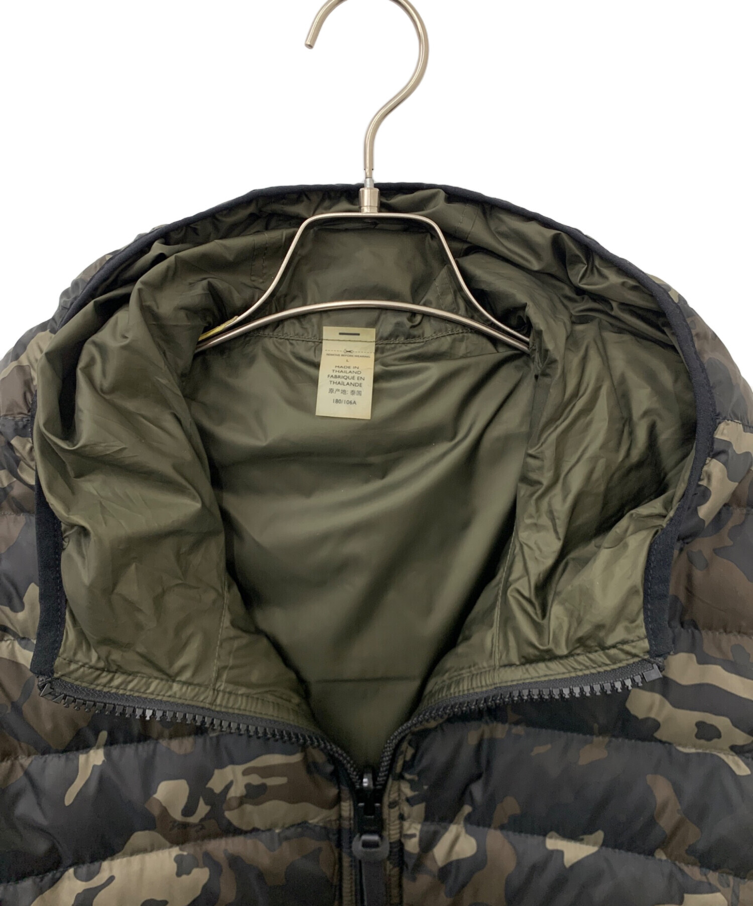 中古・古着通販】COACH (コーチ) ダウンジャケット カーキ×ブラック 