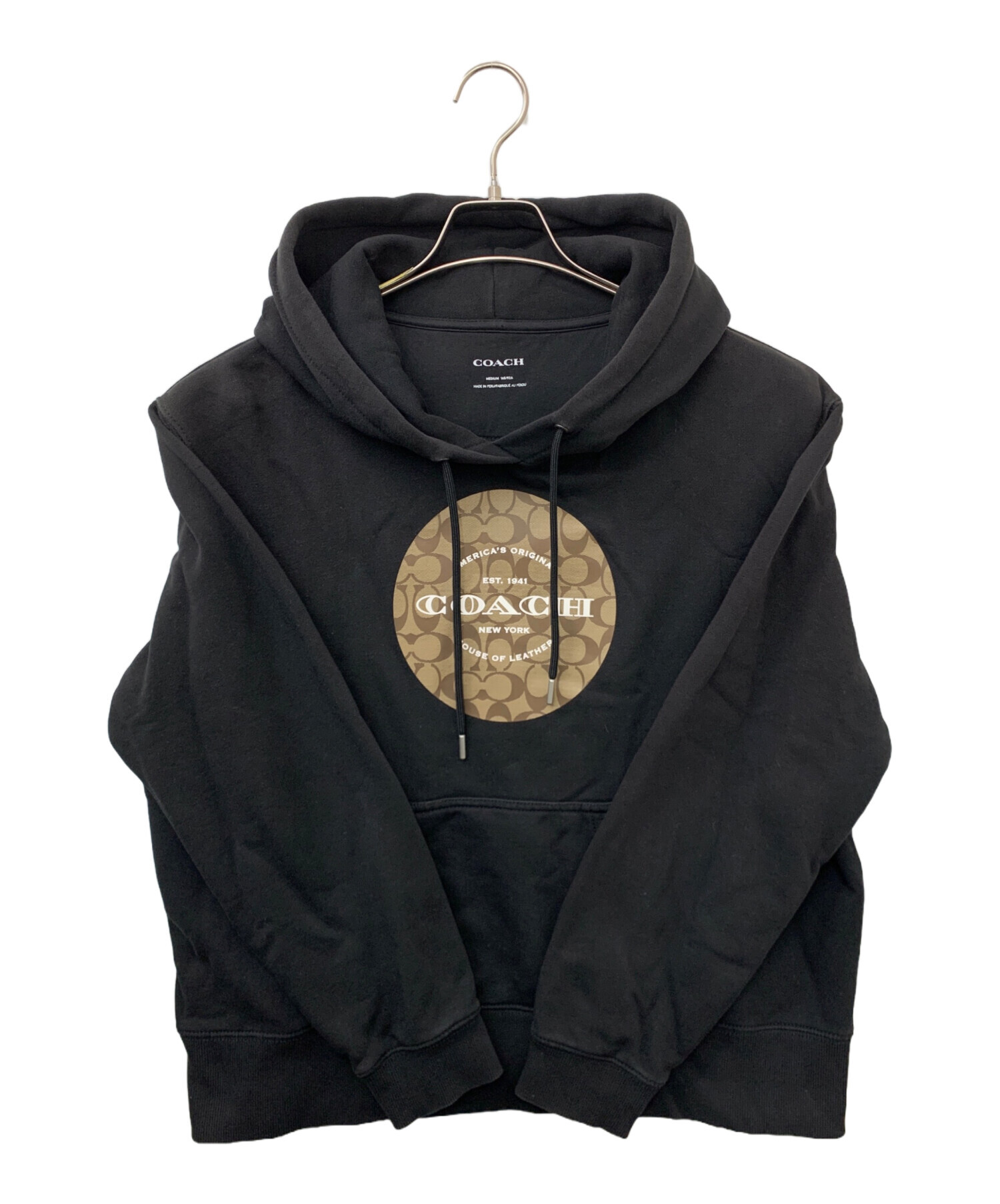 中古・古着通販】COACH (コーチ) プルオーバーパーカー ブラック