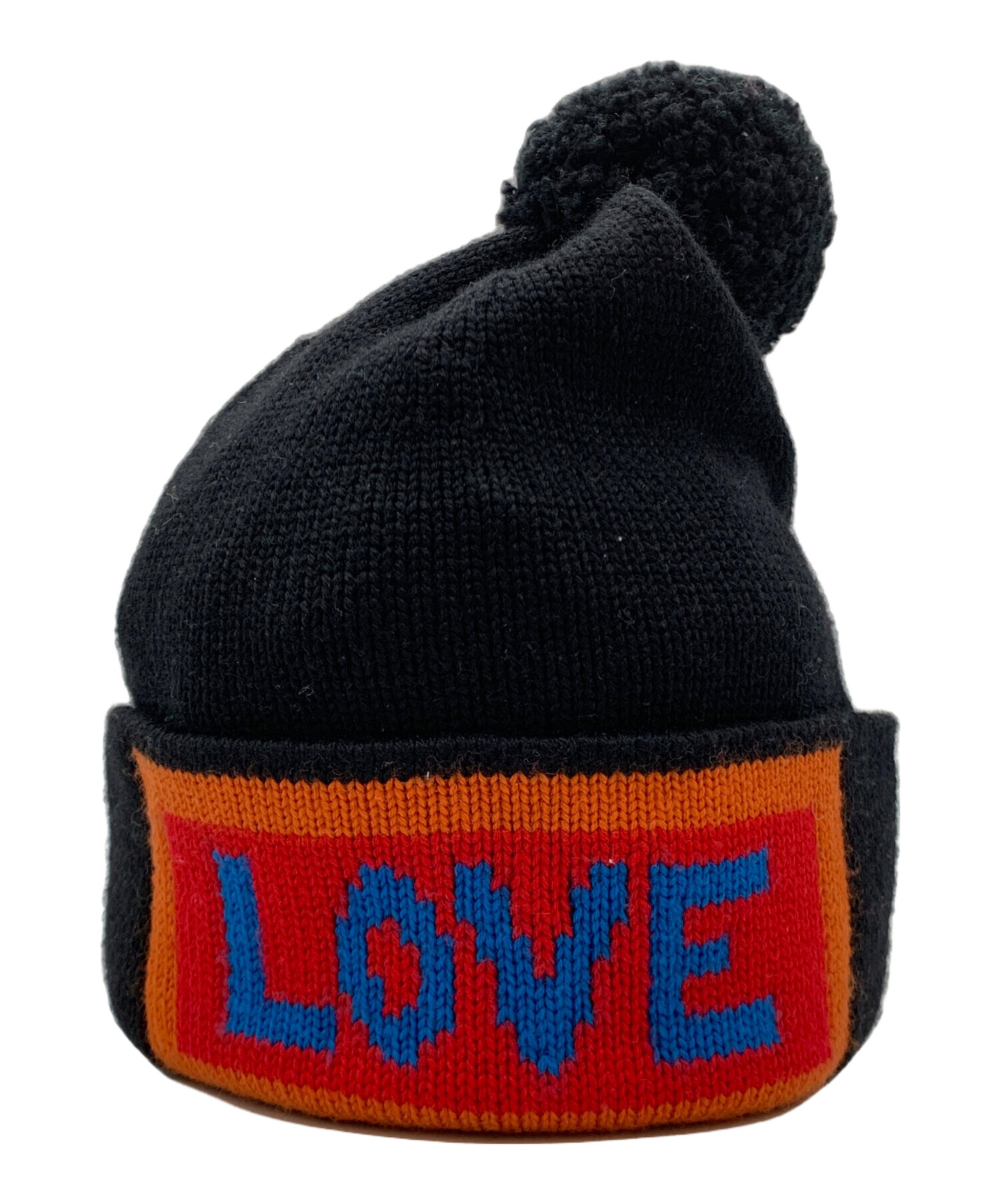 FENDI ニット帽 ブラック・ベージュ フリーサイズ正規 FENDI（フェンディ） ニット帽 FXQ948 AQ82 メンズ ビーニー ロゴ