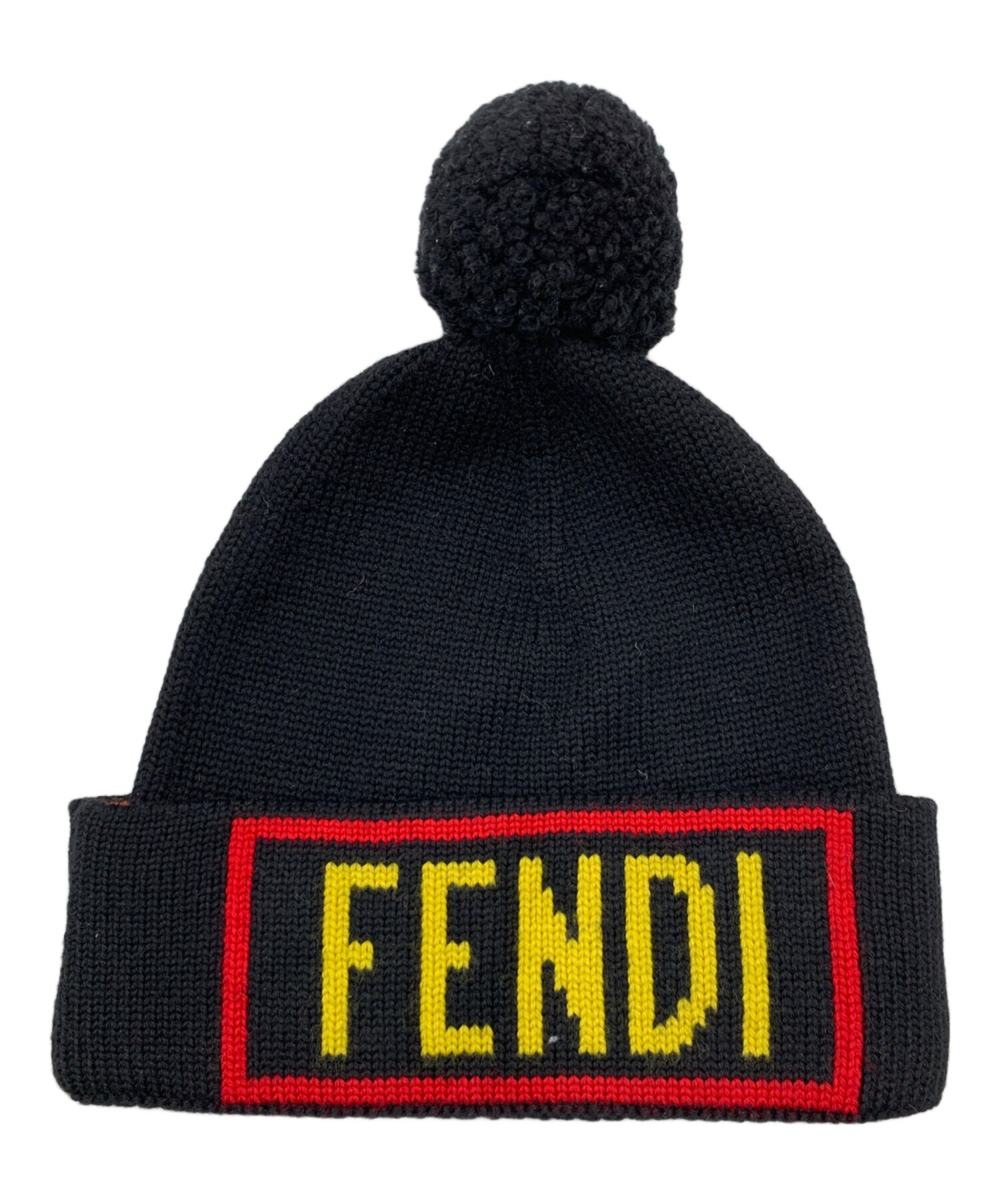 FENDI ニット帽　未使用 中古・古着通販】FENDI (フェンディ) ニット帽 ブラック サイズ:240