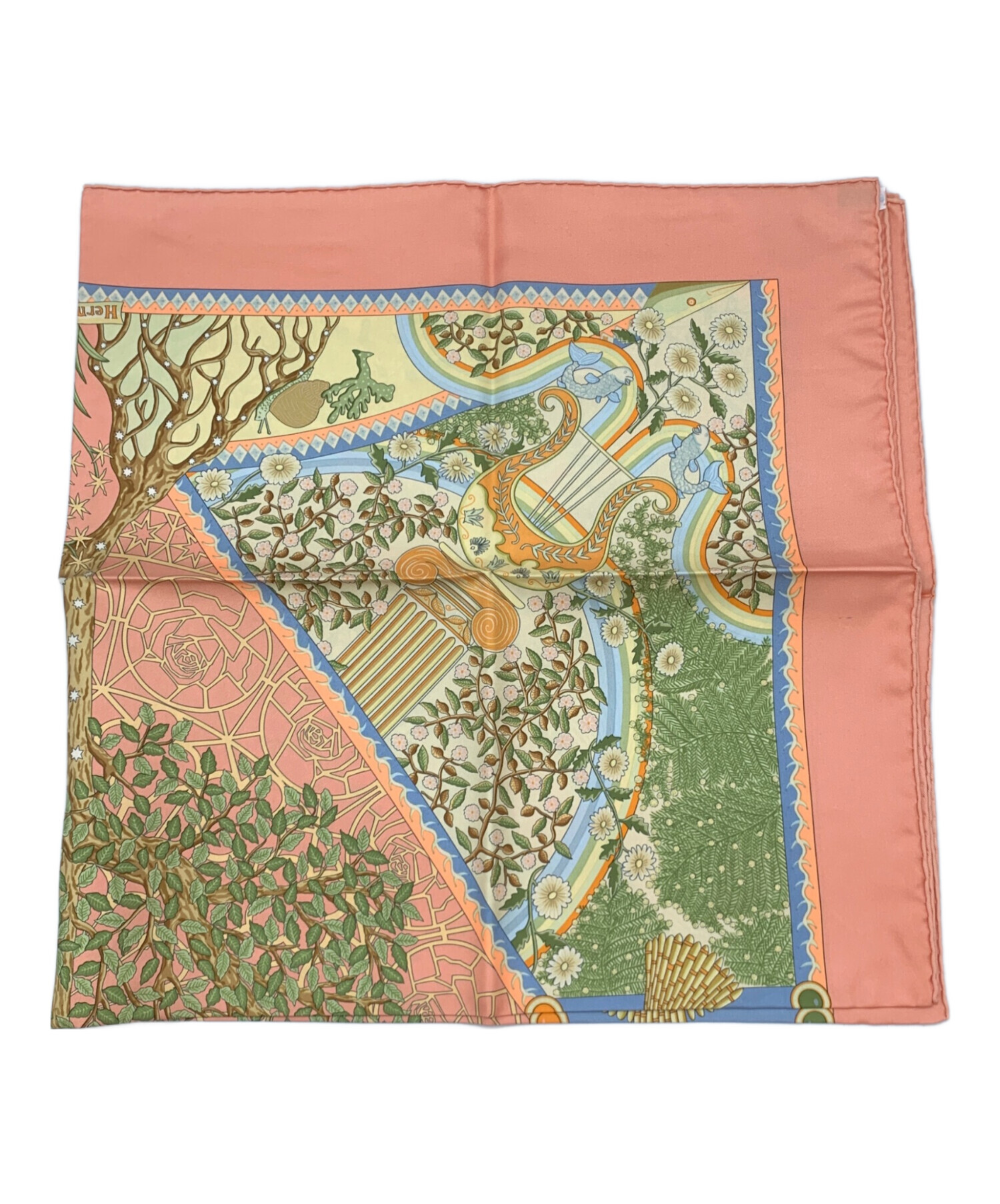 中古・古着通販】HERMES (エルメス) シルクスカーフ ピンク｜ブランド