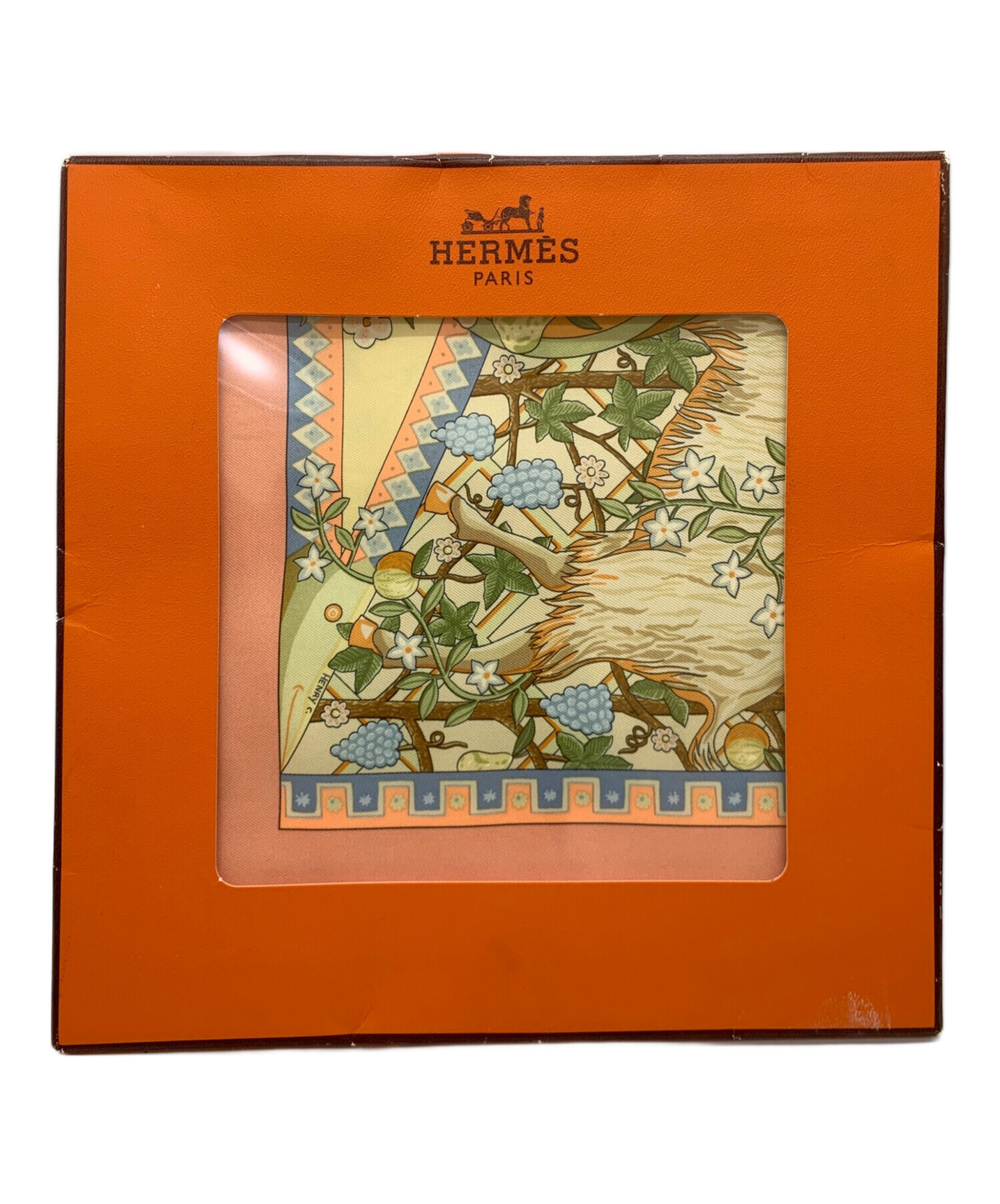 中古・古着通販】HERMES (エルメス) シルクスカーフ ピンク｜ブランド