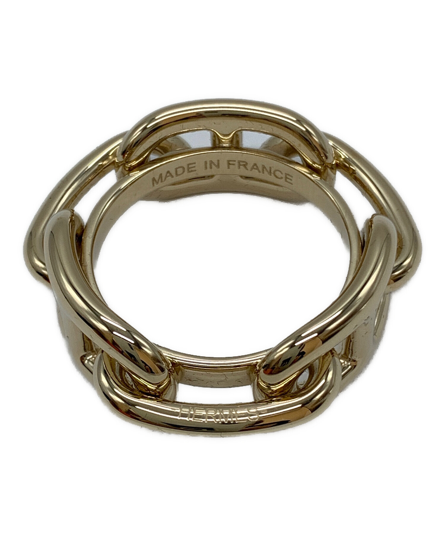 中古・古着通販】HERMES (エルメス) スカーフリング ゴールドカラー