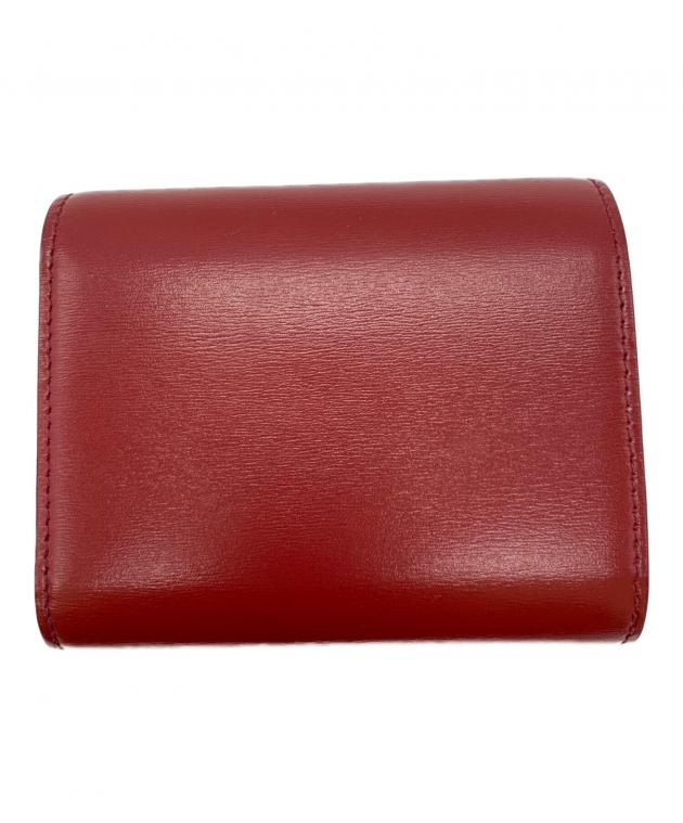 新品未使用品　箱付き　jimmy choo 三つ折り財布　ロゴグラム　レッド 中古・古着通販】JIMMY CHOO (ジミーチュウ) 3つ折り財布 レッド
