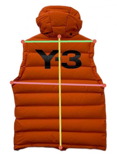 K*d様 ヨウジヤマモト　Y-3 ダウンベスト　オレンジ 中古・古着通販】Y-3 (ワイスリー) ダウンベスト オレンジ サイズ:M