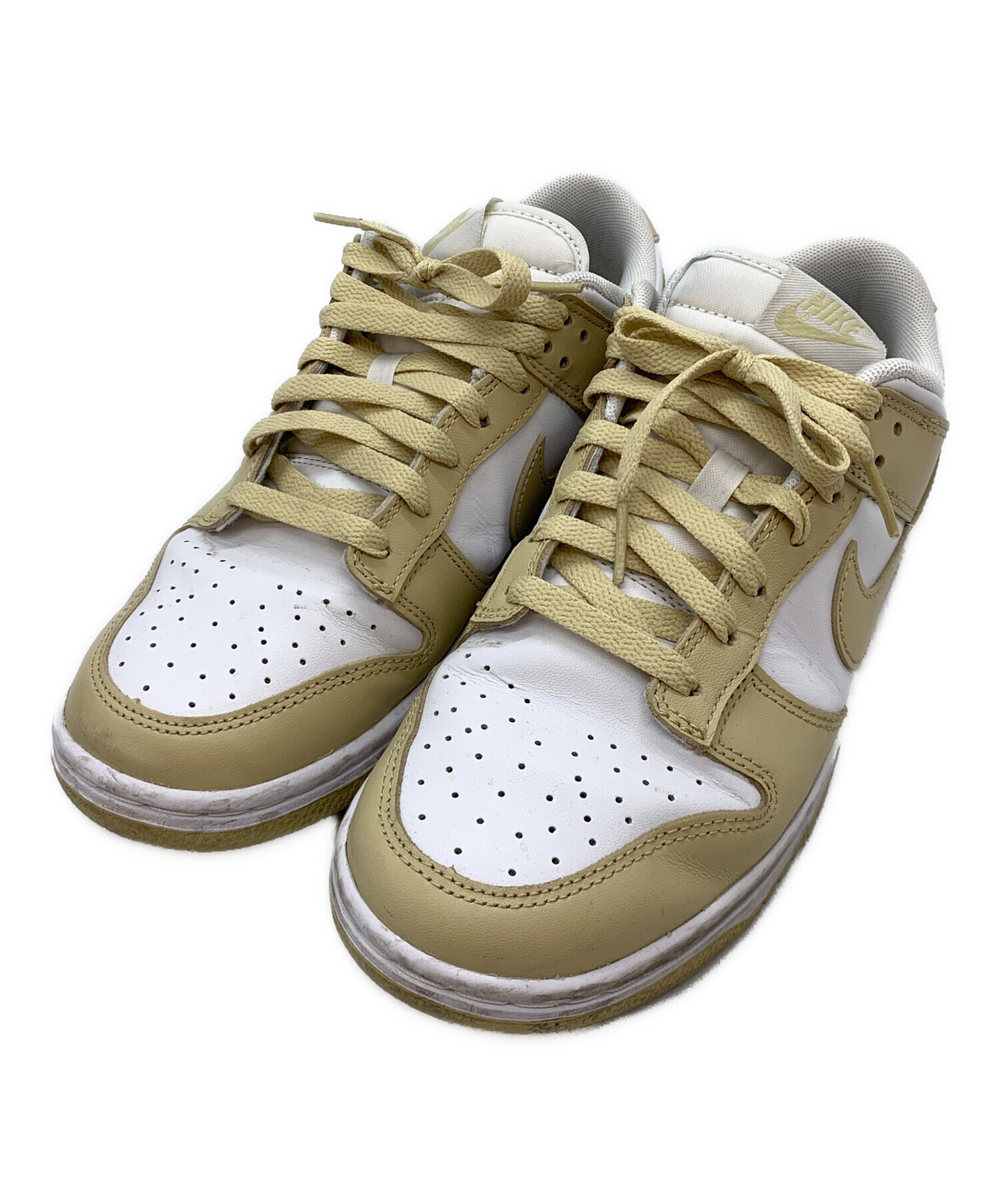 中古・古着通販】NIKE (ナイキ) DUNK LOW ベージュ×ホワイト サイズ:26 