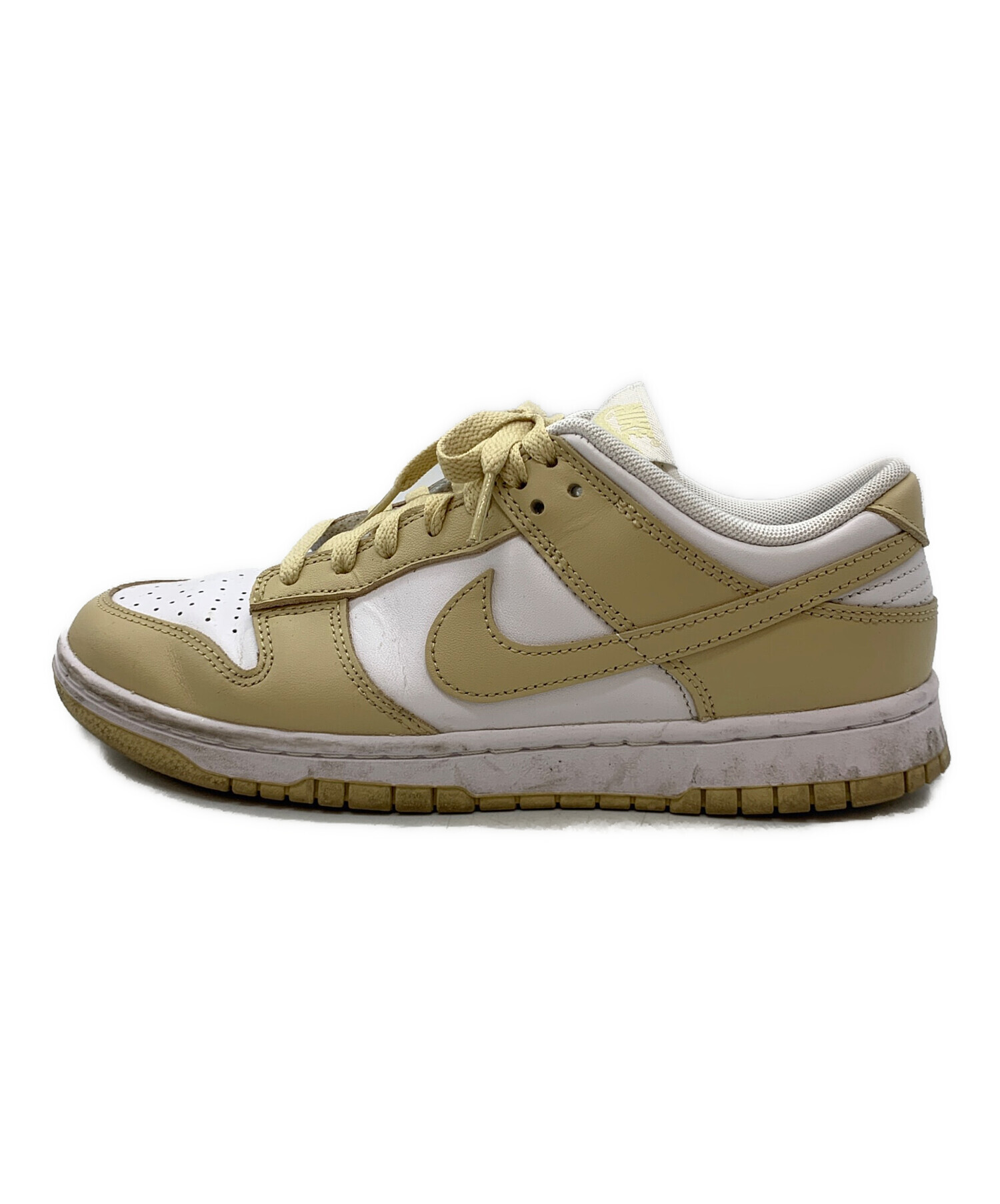 中古・古着通販】NIKE (ナイキ) DUNK LOW ベージュ×ホワイト サイズ:26 